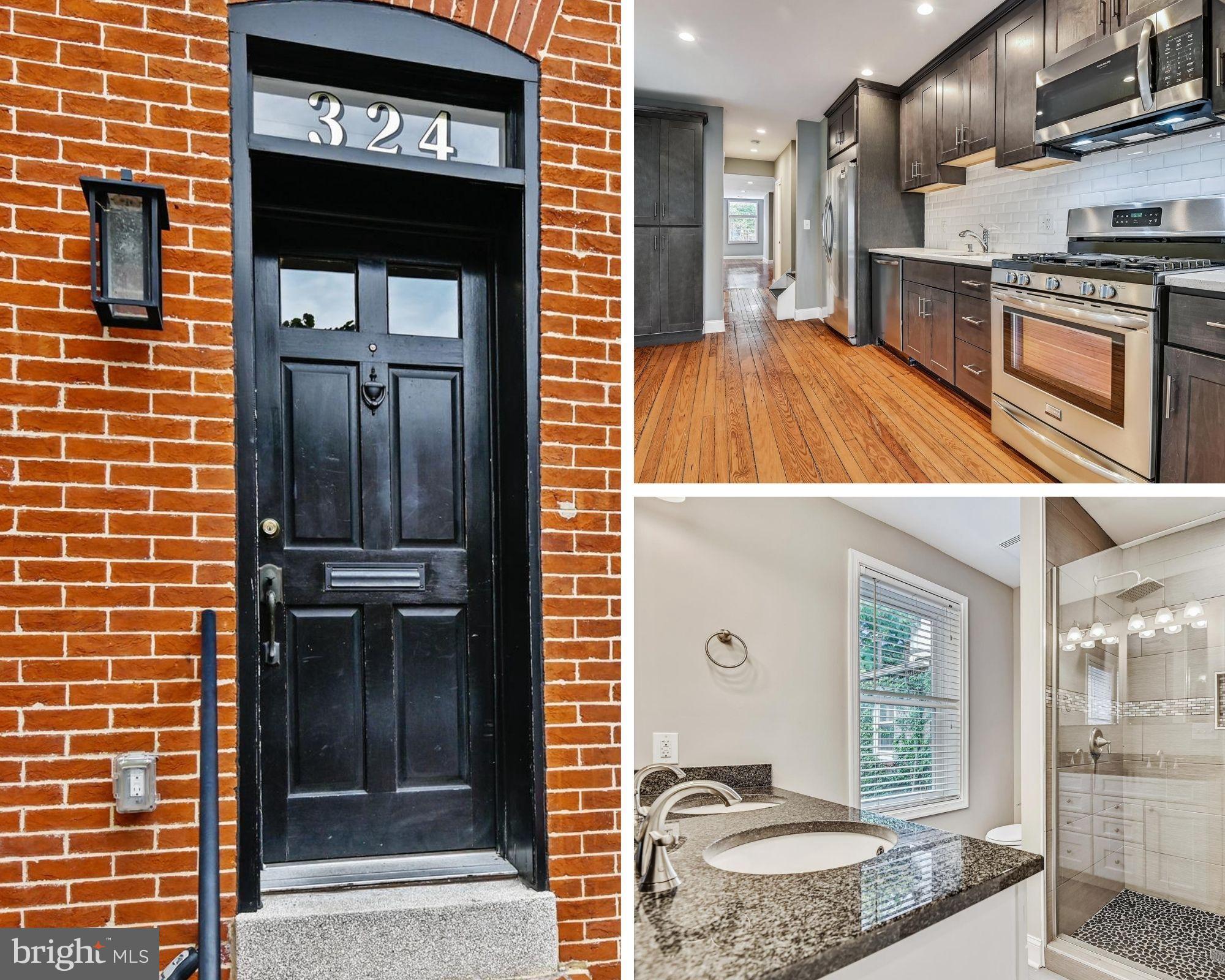 Rare and Remarkable 4 bed, 3.5 bathroom rowhome with over 2100 square feet of premium finished living space.  Property features include prime location to Fells/Downtown/John's Hopkins, beautifully refinished hardwoods, recessed lighting, gourmet kitchen (granite/custom cabinetry/stainless steel appliance package), mud room, large patio, walk-in closets, custom tiling, tremendous storage, window treatments, main level half bath and much more!  Property was just professionally painted.
