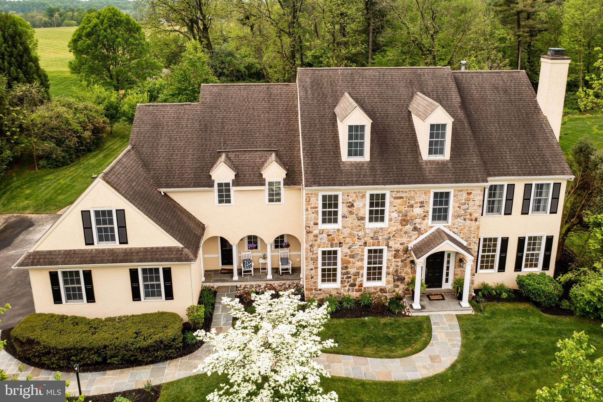 Welcome to this stunning residence nestled in the tranquil Olmsted subdivision of West Chester, within the esteemed Unionville Chadds Ford School District. Set upon a generous 1.01-acre lot, this home epitomizes luxury living with an array of amenities including a sparkling pool, relaxing hot tub, multiple patio spaces, and a serene three-season screened-in porch complete with a fan. Positioned on a spacious level lot overlooking protected woodlands and open space, it offers a peaceful retreat from the bustle of everyday life.

Step inside to discover a harmonious blend of elegance and comfort, with gleaming hardwood floors, freshly painted walls in soothing neutral hues, and plush new carpeting gracing the upper levels. The gourmet kitchen is a culinary haven, boasting sleek granite countertops and high-end appliances, including recently updated range, oven, and microwave. Sun-drenched oversized windows frame picturesque views, creating a seamless connection between indoor and outdoor living spaces.

With 5 bedrooms, including two versatile bonus rooms perfect for home offices, along with 5 full baths and 2 half baths, this home provides ample room for both relaxation and productivity. A finished basement offers additional entertainment space, while a convenient 3-car garage ensures plenty of parking and storage. Cozy up by one of three inviting fireplaces located in the family room, living room, and primary bedroom, or enjoy the warmth of a pellet stove in the basement during chilly winter nights.

Meticulously maintained, this home boasts recent upgrades such as a new HVAC system installed in 2019 and 2021, along with basement renovations and updates to the master bedroom and kitchen appliances. A detailed list of enhancements made over the past 8 years is available for your review. The stucco inspection has been recently completed, and the report is available upon request. No major issues were found, and minor repairs are in progress. HSA HOME WARRANTY FOR HOME AND POOL/SPA UPON CLOSING FOR 12 MONTHS!

Conveniently situated near the vibrant communities of Kennett Square and West Chester, residents enjoy easy access to an array of dining options, cafes, fitness centers, and libraries. Outdoor enthusiasts will delight in the proximity to parks including ChesLen Preserve, The Laurels Preserve, Anson B. Nixon Park, and the Brandywine nature trails.

For travelers, Philadelphia International Airport and nearby train stations in Wilmington, Delaware, and Philadelphia offer seamless connections to major metropolitan areas such as New York and Washington, D.C.

Don't miss the chance to make this exceptional property your forever home. Schedule your private tour today and experience the epitome of upscale living!