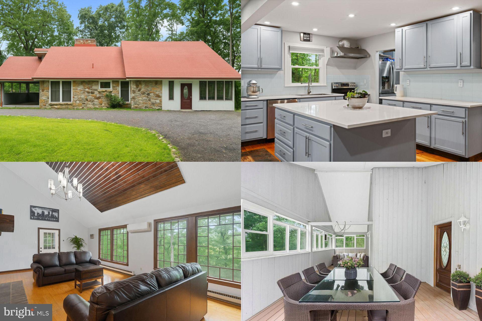 Rustic Elegance Meets Modern Comfort on 5 Acres with No HOA!

Tucked away on five private acres zoned for horses, this beautifully updated home is a rare blend of rustic charm and modern convenience. From the moment you arrive, the stone accents on the exterior and the welcoming covered front porch set the tone for timeless style and country character.

Inside, the heart of the home is the striking stone fireplace, anchoring the open living area with warmth and grandeur. Wood and LVP flooring carry throughout, enhancing the natural textures and creating a space that feels both cozy and sophisticated.

The fully remodeled kitchen shines with modern upgrades, perfectly designed for daily living and effortless entertaining. Two main-level bedrooms each feature en suite baths, offering exceptional flexibility for guests, multi-generational living, or even a short-term rental opportunity.

The finished walkout basement adds even more living space with a large bedroom, full bath, and a cozy wood stove, perfect for quiet evenings in.

Thoughtful updates in 2023—including a new septic system, upgraded electrical, new well pump, and five new mini-split units—ensure comfort and peace of mind. Outside, the detached garage with a brand-new roof provides room for storage, hobbies, or a workshop.

Whether you envision horses grazing, a flourishing garden, or simply wide-open space to enjoy the outdoors, this property delivers. With privacy and serenity just minutes from shopping, Route 7, and I-81, it’s the perfect full-time residence, weekend escape, or investment.