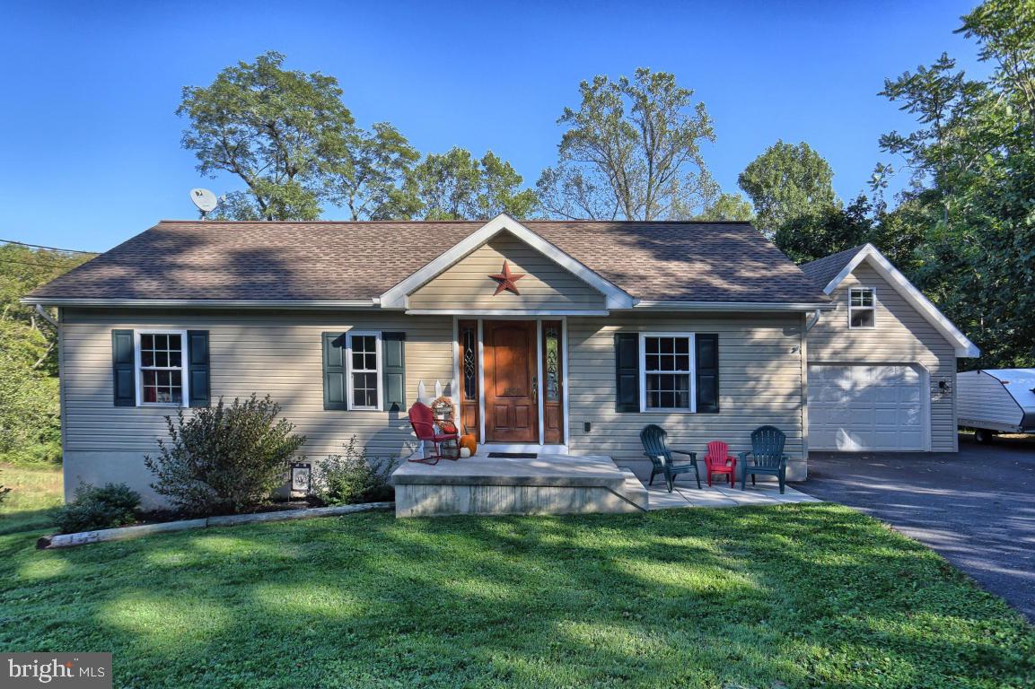 3 bedroom ranch home on peaceful .40 acres lot. Eat in kitchen, fireplace in family room and finished lower level.  Plenty of storage space, home remodeled in 2010 and convenient location. Large rear deck leads to backyard with black chain-link fence and shed. Garage is 14'x24' oversized 1-car garage with full attic.