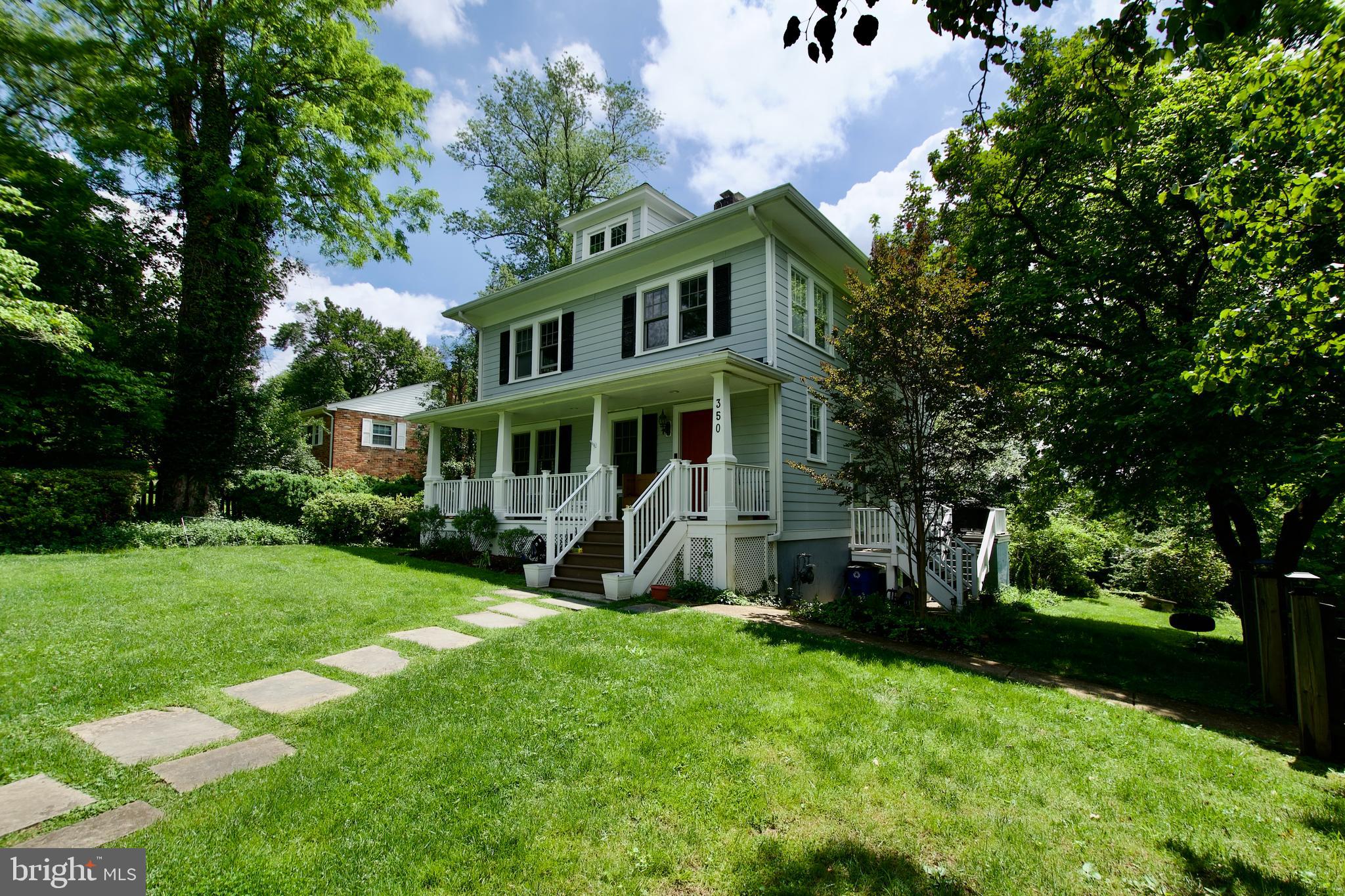 Unique opportunity to rent in this Vintage Four Square model home.  Rent includes bonus of maintenance free yard care provided, water and sewer utility included , internet includeed, alarm system and nest  thermostat.
5 Bedrooms, 3.5 Baths three level home 4 full bedrooms upstairs one down.
Relaxing front porch on quiet street.  
Over one third acre fenced in backyard. Fully remodeled kitchen with soapstone counters.  Fully equipped appliances,  Gas heat, gas hot water gas cooking. 

Recent upgrades also include bathrooms, alternative heating system/ zoned option.  Solid old world construction.

Tysons Corner  and Metro 4 Miles, DC 10 miles,  Dulles Access Road  entry 4 miles.  Close in Vienna has parks, bike path less than one mile at Maple and Park. 
Shed in backyard will be used store owner's items.  Still plenty of storage under BR walkout and in home.