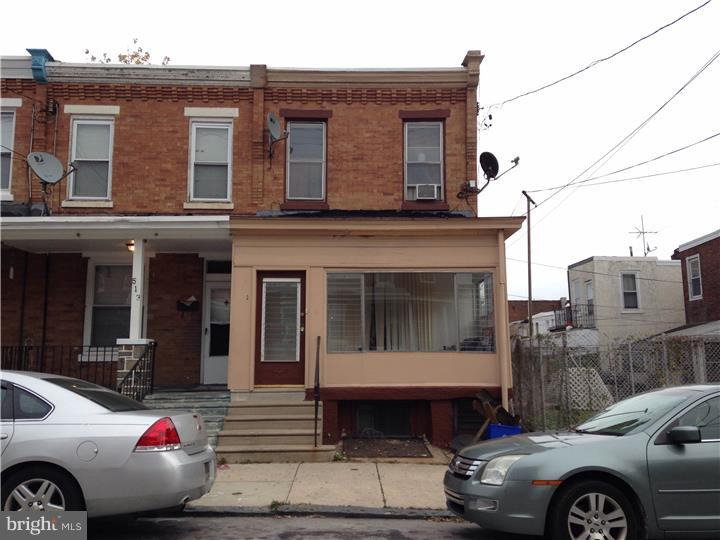 Clean, freshly painted 3 bedroom house with enclosed front porch, back porch and back yard. Clean dry basement with washer/dryer and additional bath with shower. End row on quiet street. First, Last, and Security to move in.
