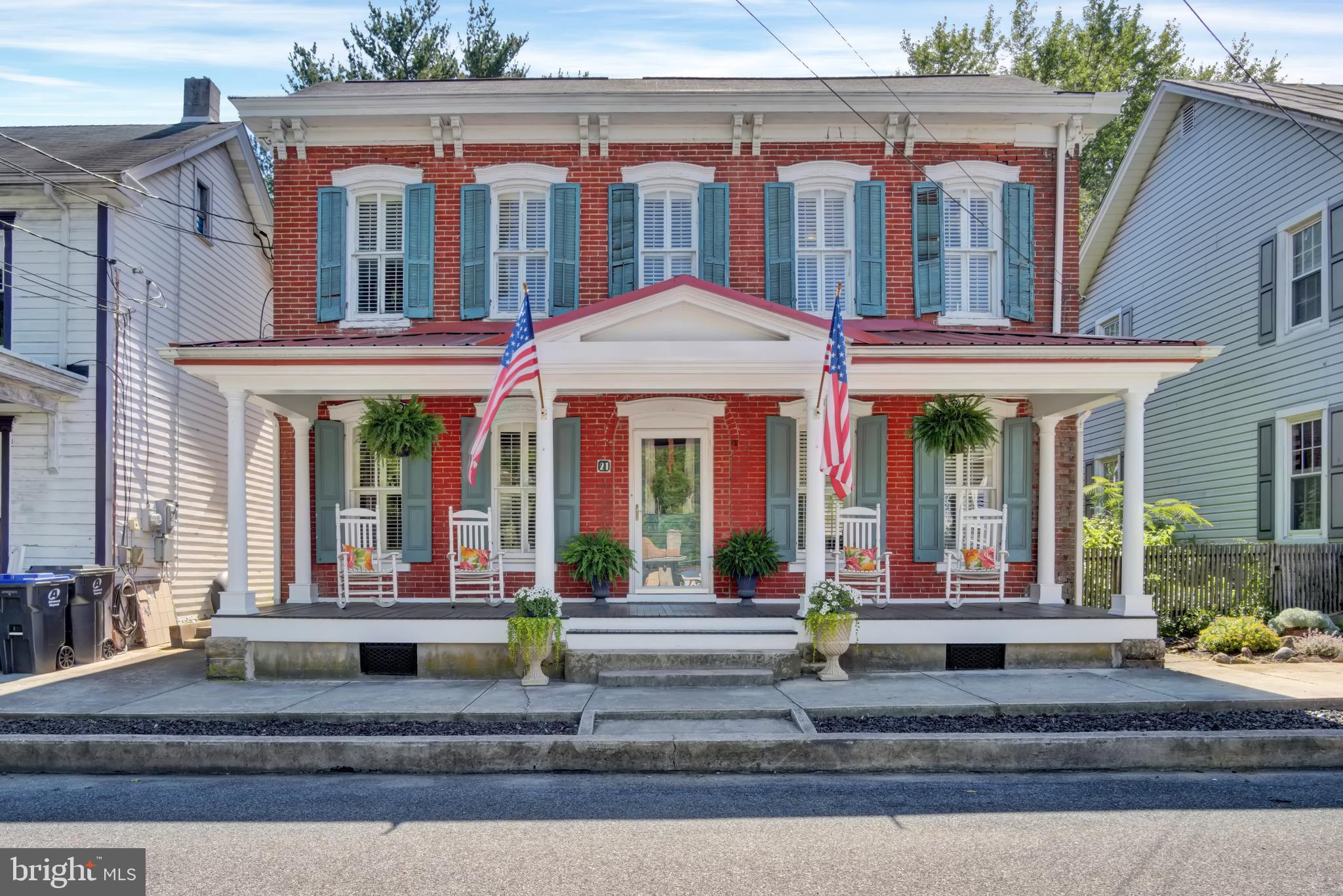 Welcome to this Historic Boiling Springs Home! This charming and stately home is conveniently located in the village of historic Boiling Springs and is within walking distance to Children's Lake, schools, dining, etc.   The covered front porch has been recently renovated and freshly painted with a new roof.  Unique curved top wooden front door, beautiful hard wood floors, and pocket doors separating the living room and dining room are among the historic details of this special home.  Large center island, wainscoting, and ceramic tile punctuate the spacious kitchen.  The large family room boasts a cozy gas fireplace, powder room, and access to the fenced in backyard.  4 bedrooms with hardwood floors (3 with ceiling fans) and 1 full bath are located on the second floor.