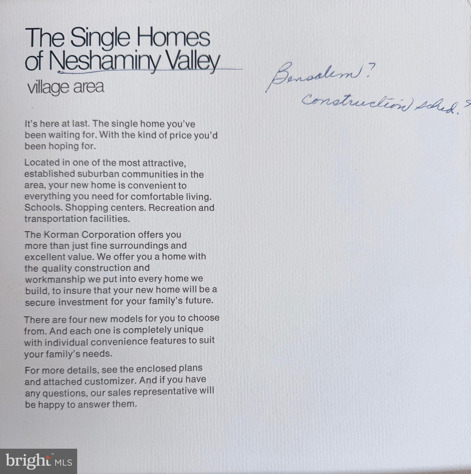 NESHAMINY VALLEY - Residential