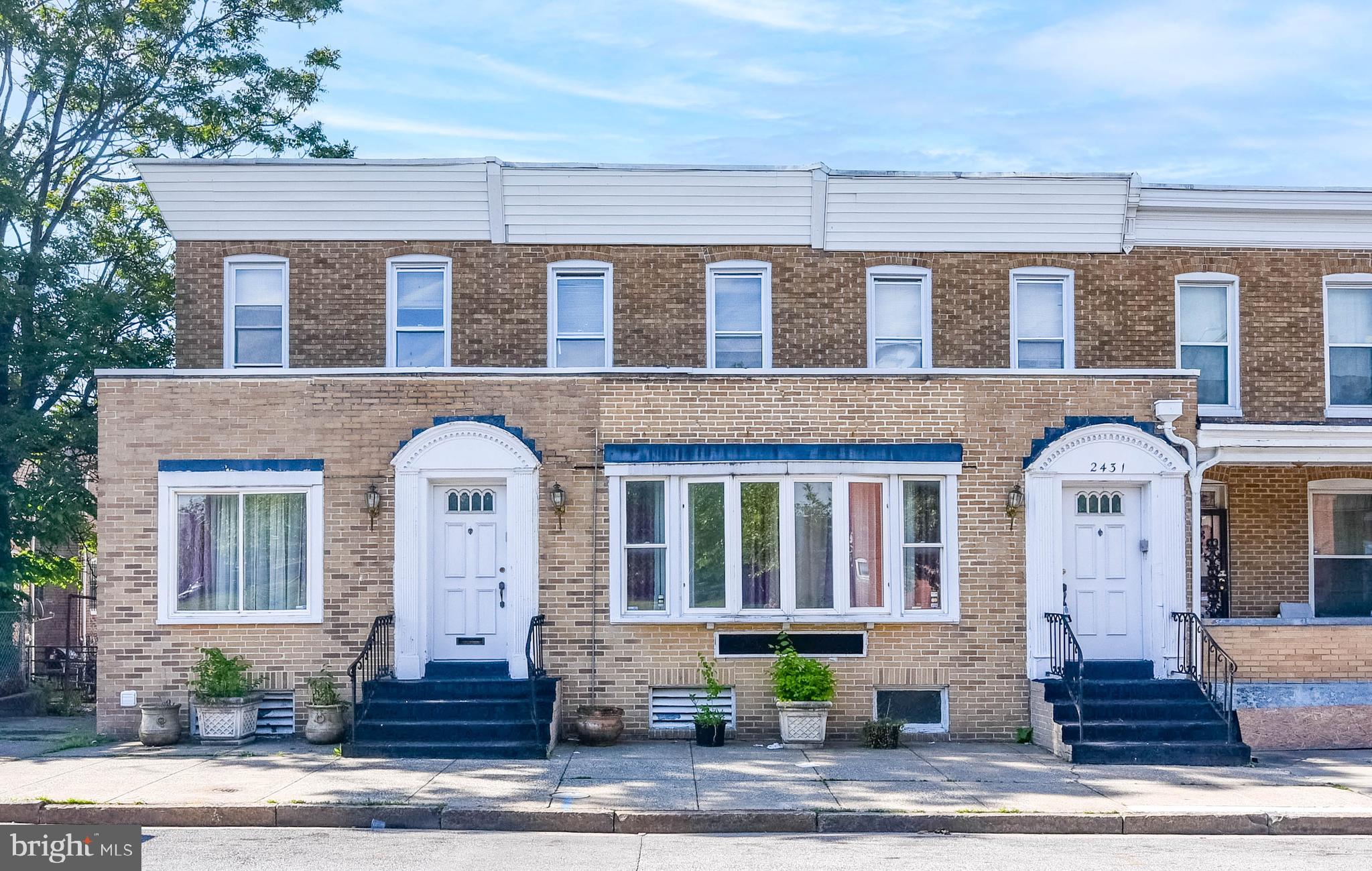 List Price is Opening Bid. Online Auction Only! Bidding begins Wednesday, June 3rd, and ends Monday, June 8, 2026 at 11:30AM. 2431-2433-2435 E. Oliver St. (k/a 2431 E. Oliver St.)

A unique opportunity to acquire a substantial mixed-use style building in the Broadway East neighborhood, currently configured as three connected townhomes with approximately 4,550 sq. ft. above grade per SDAT. Previously operated as a funeral home, the property offers exceptional flexibility for an owner-user, community use, redevelopment, or investment opportunity with income-producing potential. Property is currently vacant and not occupied.

The main level features a spacious lobby/entry area, three large gathering rooms, expansive open spaces with wall-to-wall carpeting, a powder room, and two separate staircases providing front and rear access to the upper level. Two rear exit doors lead to a private outdoor patio area.

The upper level includes an additional gathering room, large open-concept living area, three generously sized bedrooms, three full bathrooms, two versatile walk-through rooms ideal for office, den, or dining use, and a kitchen with tile flooring.

The full unfinished basement provides extensive storage capacity with three large open storage/utility areas, an additional storage room, one full bathroom, boiler heat, and gas water heater.

Zoned R-8, offering a range of residential and potential redevelopment possibilities. Buyer to verify permitted uses with Baltimore City zoning and planning authorities.