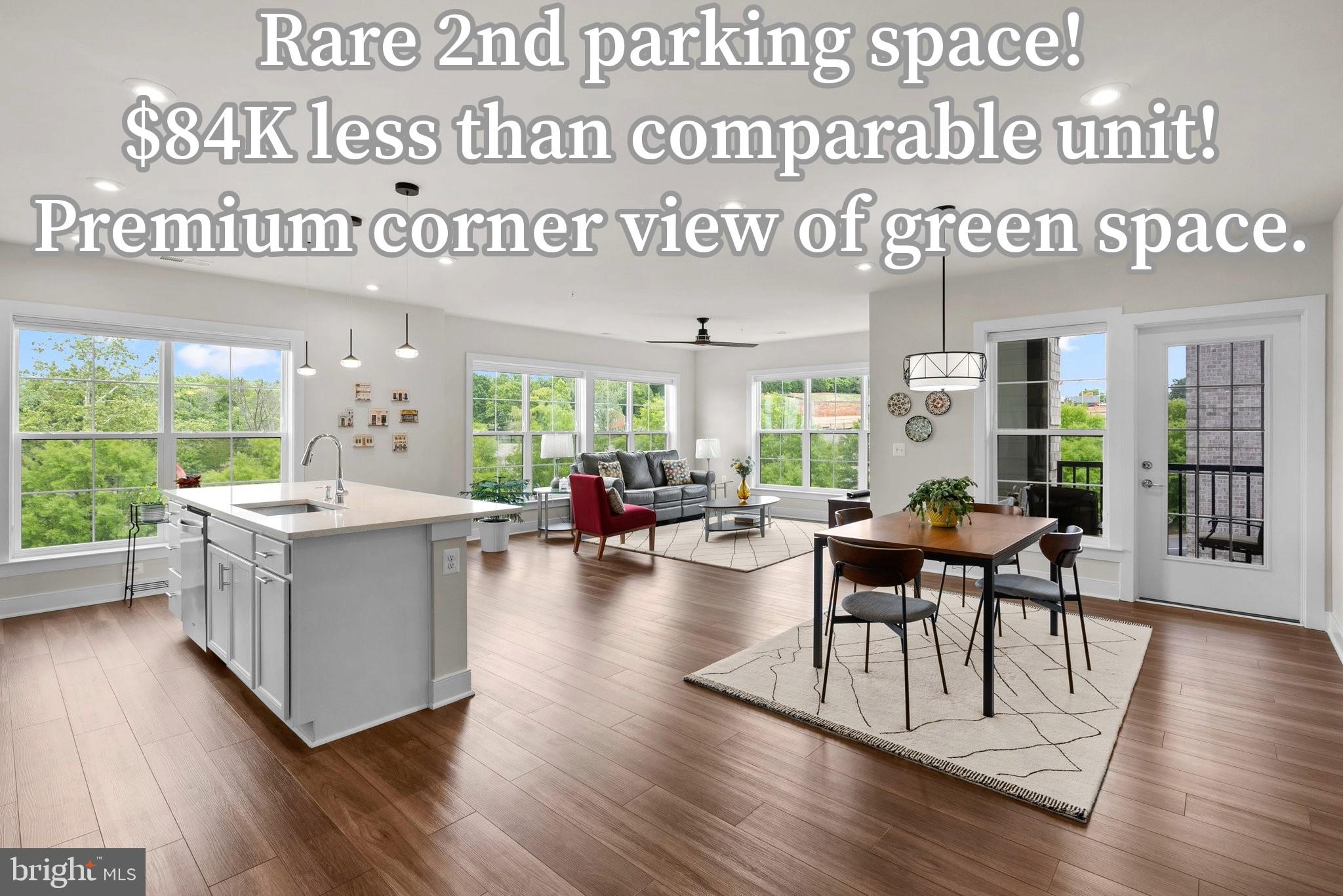 Rare 2nd parking space, $35K value!! Priced $84K less than comparable unit! Premium corner view of green space!
This stunning 2-bedroom, 2-full bath condo, in The Flats at National Harbor, offers a luxurious and modern living experience. With a less than one-year-old construction, this home boasts view of Alexandria, VA and the Washington Monument, and is designed to impress with high-end finishes and pristine condition throughout. 
The primary bedroom boasts a serene retreat with an ensuite bathroom featuring a double vanity and a spacious walk-in shower, providing the perfect place to unwind after a long day. The second bedroom is equally inviting, ensuring comfort for family or guests.
The kitchen is a chef's dream, equipped with top-of-the-line stainless steel appliances, including a gas cooktop, wall oven, built-in microwave, and an exhaust hood. The elegant quartz countertops offer ample workspace for culinary adventures, while the open floor plan allows for seamless interaction with the dining and living areas, making entertaining a breeze.
Situated in a vibrant community, you'll find an array of local attractions right at your doorstep. Explore nearby shopping options at the Tanger Outlets National Harbor and Fort Washington Plaza, where you can indulge in retail therapy and discover the latest trends. For entertainment, the MGM resort and casino, the Capital Wheel, and Harmony Hall Regional Center offer a variety of shows and performances to enjoy.
Commuting is a breeze with convenient access to major transportation routes. 495 and 295 are just minutes away, providing easy connections to downtown Fort Washington, Washington D.C., and other surrounding areas. Public transportation options, such as the Metro Green Line, offer additional convenience for daily commuting.
There are also two indoor parking spaces that convey with the condo.
Don't miss the opportunity to call this exquisite condo your home. Schedule a showing today and experience the epitome of modern living in Fort Washington!