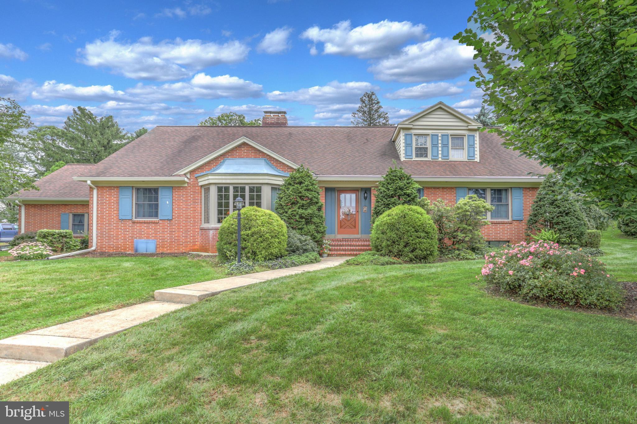 Move in condition 3-4 bedroom cape cod situated on a terrific location.  1 bedroom is being used as a T.V./Den room.  You will love the open floor plan and the remodeled kitchen w/granite counter-tops, double s.s. sink, appliances and plenty of cupboard space.  1st floor MBR, 2 fireplaces, 2nd floor office, finished bsmt, 2 car garage, C/A & more.  ALL BRICK HOME!!