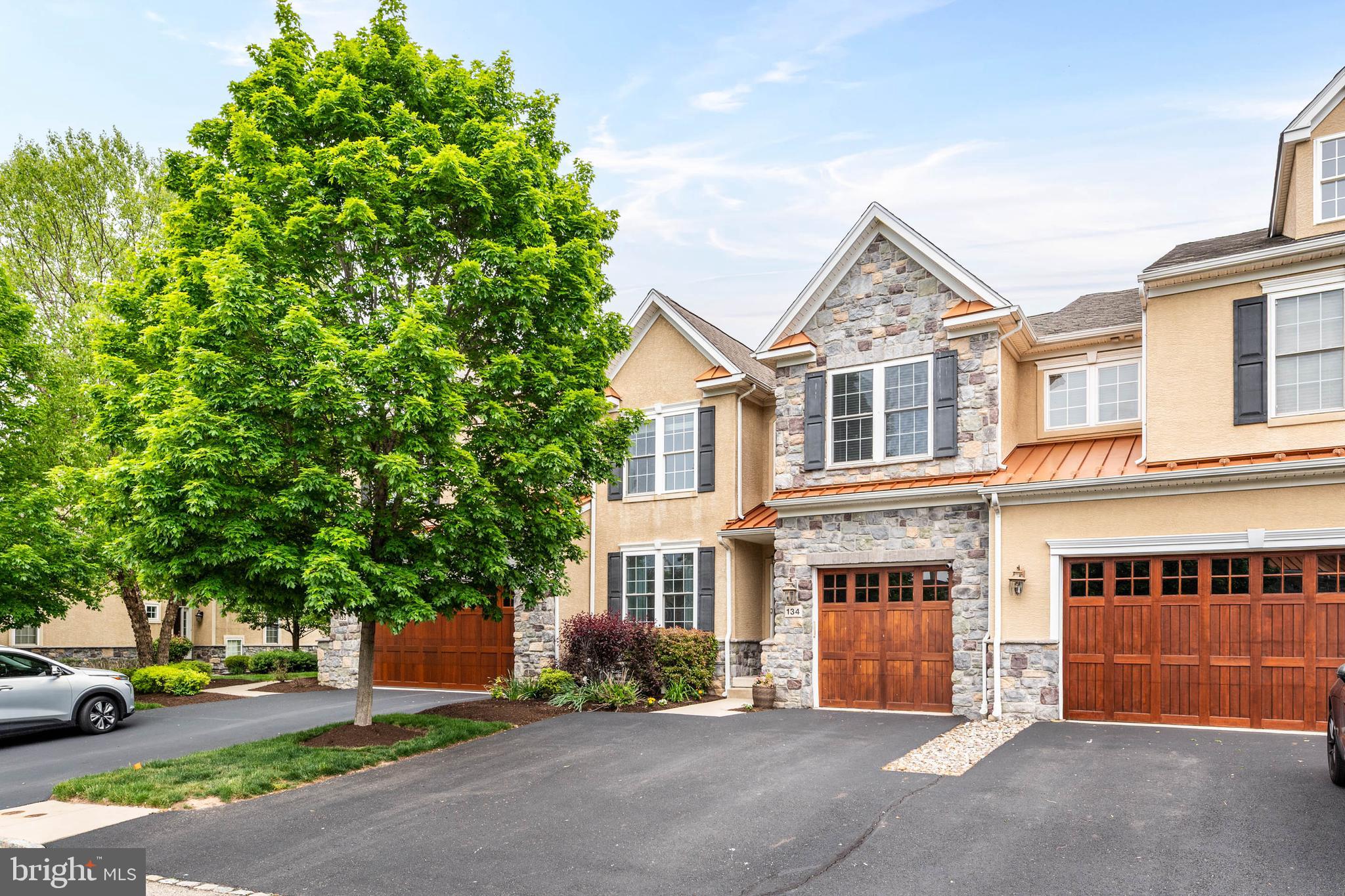 Welcome to 134 Carriage Ct, a beautifully appointed and spacious townhome offering over 3,200 square feet of thoughtfully designed living space in the highly sought-after Colonial School District. Featuring 4 bedrooms, 3.5 bathrooms, a fully finished basement, 1-car garage, and private driveway, this exceptional home combines modern comfort, functionality, and an unbeatable location.

The heart of the home is the stunning chef’s kitchen, complete with ample cabinetry, generous prep space, and an open-concept layout that flows seamlessly into the expansive family room — creating the perfect setting for everyday living and entertaining alike. Filled with natural light, the main level offers an inviting and versatile floor plan designed for today’s lifestyle.

Upstairs, the luxurious primary suite serves as a private retreat, featuring a custom walk-in closet and a spa-inspired ensuite bath with dual vanities, a soaking tub, and a walk-in shower. Additional spacious bedrooms and the convenience of second-floor laundry provide both comfort and practicality for everyday living.
The fully finished basement offers incredible flexibility with space ideal for a home theater, gym, office, playroom, or guest suite. Every level of this home has been designed to maximize both functionality and style.

Ideally located just minutes from major highways, King of Prussia Mall, Plymouth Meeting shopping and dining, and Center City Philadelphia, this home offers exceptional convenience for commuters while maintaining a peaceful community feel. A rare opportunity to own a turnkey townhome with space, luxury, and location all in one. 134 Carriage Ct is not to be missed!