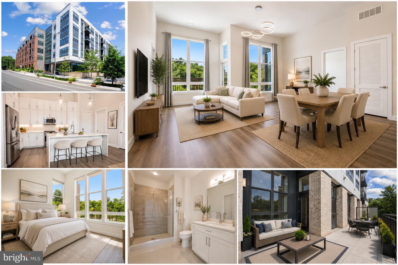 Stunning 2 Bedroom, 2.5 Bath condo featuring highly sought-after upgrades and an exceptional floor plan! The gourmet kitchen boasts stainless steel appliances, a large center island, and abundant cabinet space-perfect for entertaining. Enjoy soaring 12.5-foot ceilings, hardwood flooring throughout, oversized closets with exceptional storage, and an extra-large private patio that offers rare outdoor living space.

Additional features include covered garage parking and a private storage unit. Residents enjoy premium building amenities, including a front desk concierge, Amazon Hub package lockers, EV charging stations, private bike storage, a fitness center, and a stylish clubroom overlooking the park.

Ideally located within walking distance to the McLean Metro (Silver Line), Capital One Center, Wegmans, restaurants, shopping, and entertainment. Just minutes from Tysons, Washington, DC, Rosslyn, Alexandria, Dulles International Airport, Reagan National Airport, and major commuter routes including I-495. 
Photos are Virtually staged.