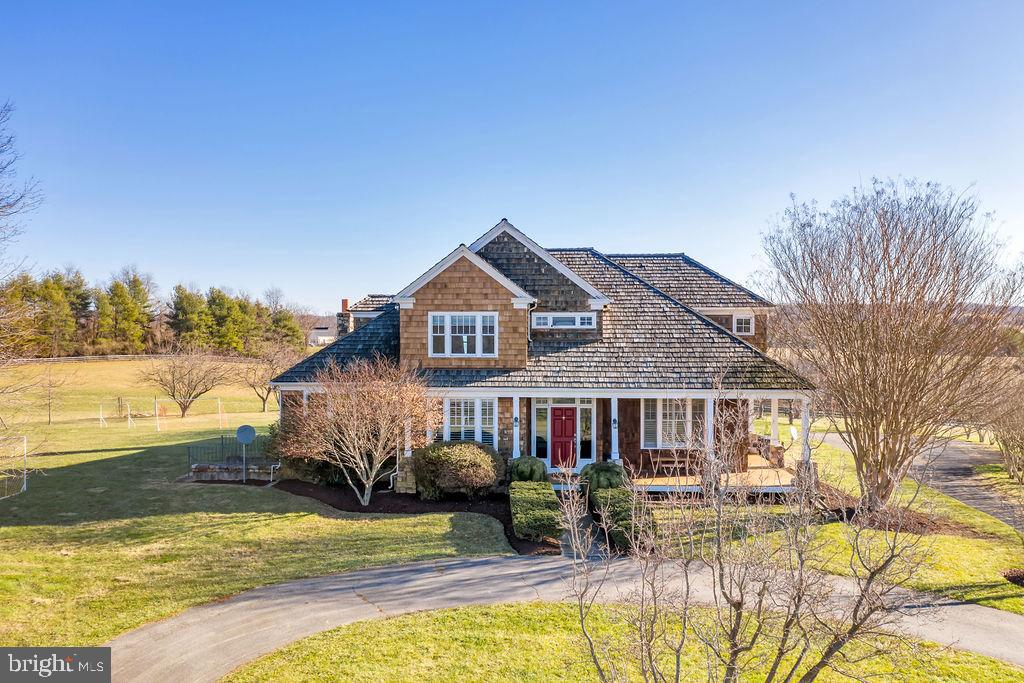 Views, Views, Views plus the location make this one of a kind!!  Almost 19 acres, 4 Bdr, 3.5 Bath Colonial, 18 Stall Show Barn with 2 Wash Stalls and Heated Tack Room with Full Bath, and a Huge Riding Ring!  House Features Include:  Updated Gourmet Kitchen with Granite and SS, Wood Floors, Stone Fireplace,  a Main Level Bedroom and Full Bath, An updated Master Bedroom and Full Bath,  an Outdoor Patio, Play House and Playground!  10 Minutes to Leesburg, 30 minutes to Dulles Airport!!