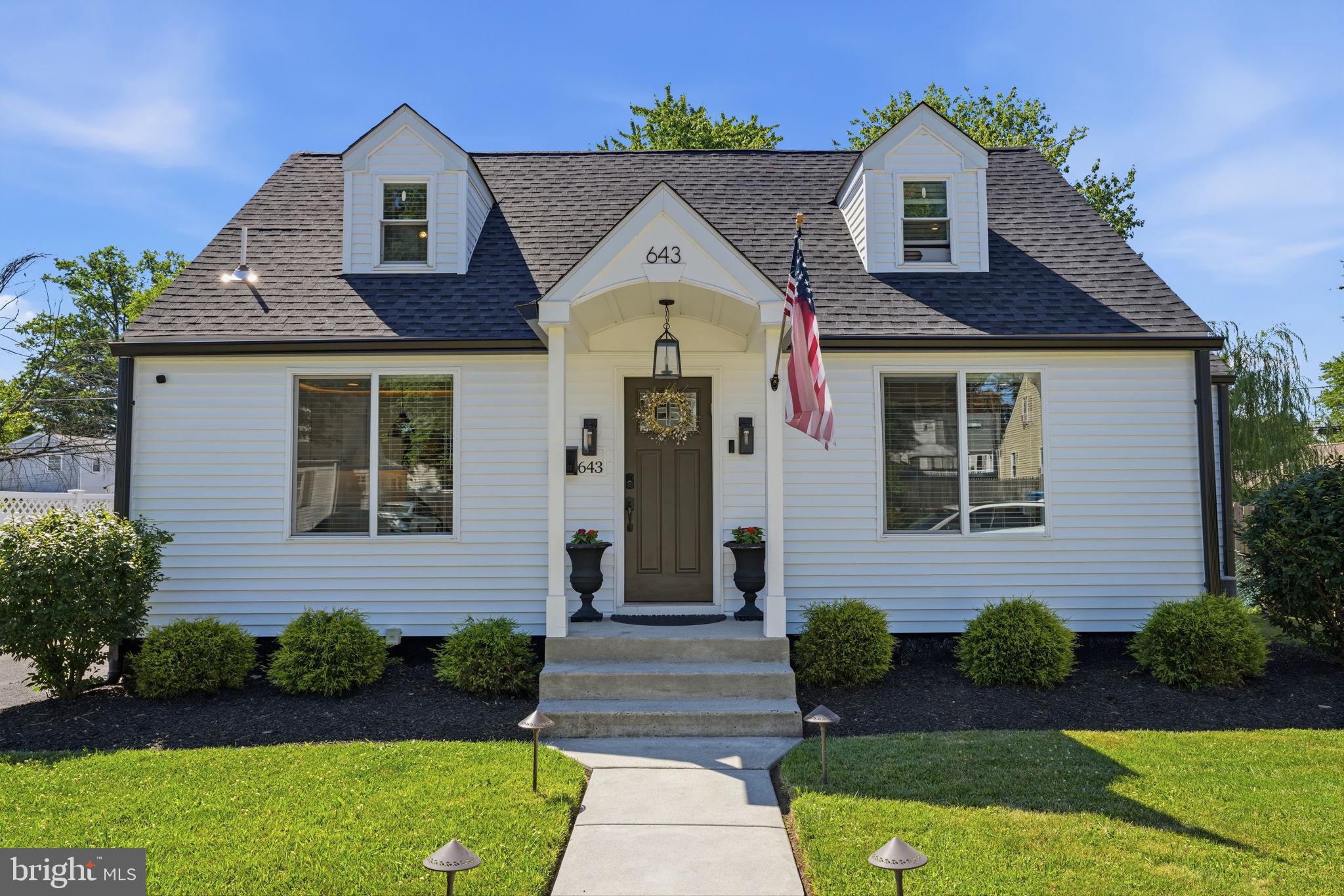 Welcome to 643 Hillcrest Ave, a beautifully renovated Cape Cod situated on an oversized lot in the heart of Morrisville Borough. Thoughtfully redesigned from top to bottom, this stunning home delivers a true turnkey lifestyle where all that’s left to do is unpack and enjoy. This meticulously maintained home features 3 bedrooms, 1 full bathroom, and a bright, open-concept layout designed for today’s lifestyle. The heart of the home is the beautifully updated kitchen, showcasing crisp white cabinetry, stainless steel appliances, subway tile backsplash, abundant counter space, and a center island perfect for casual dining, entertaining, or gathering with family and friends. Natural light pours through the updated windows, highlighting the neutral color palette and stylish finishes throughout. The spacious living and dining areas provide comfortable everyday living as well as ideal spaces for hosting guests. Additional features include central air, an energy-efficient electric heat pump, newer roof, recessed lighting, updated electric and a dedicated laundry room with custom cabinetry and storage. Step outside and discover one of the property’s most impressive features—a private, oversized backyard offering endless possibilities for entertaining, gardening, or future expansion. The brand-new trex deck creates the perfect outdoor space for enjoyment. An extended driveway provides ample off-street parking and leads to a detached garage- offering additional storage or workshop space. Conveniently located near shopping, dining, parks, schools, major highways, and commuter routes to Philadelphia, Princeton, and beyond, this exceptional home offers the rare opportunity to own a fully move in ready property at a great price. Simply unpack and relax! Open Houses: SAT 12-2pm & SUN 10-12pm.
