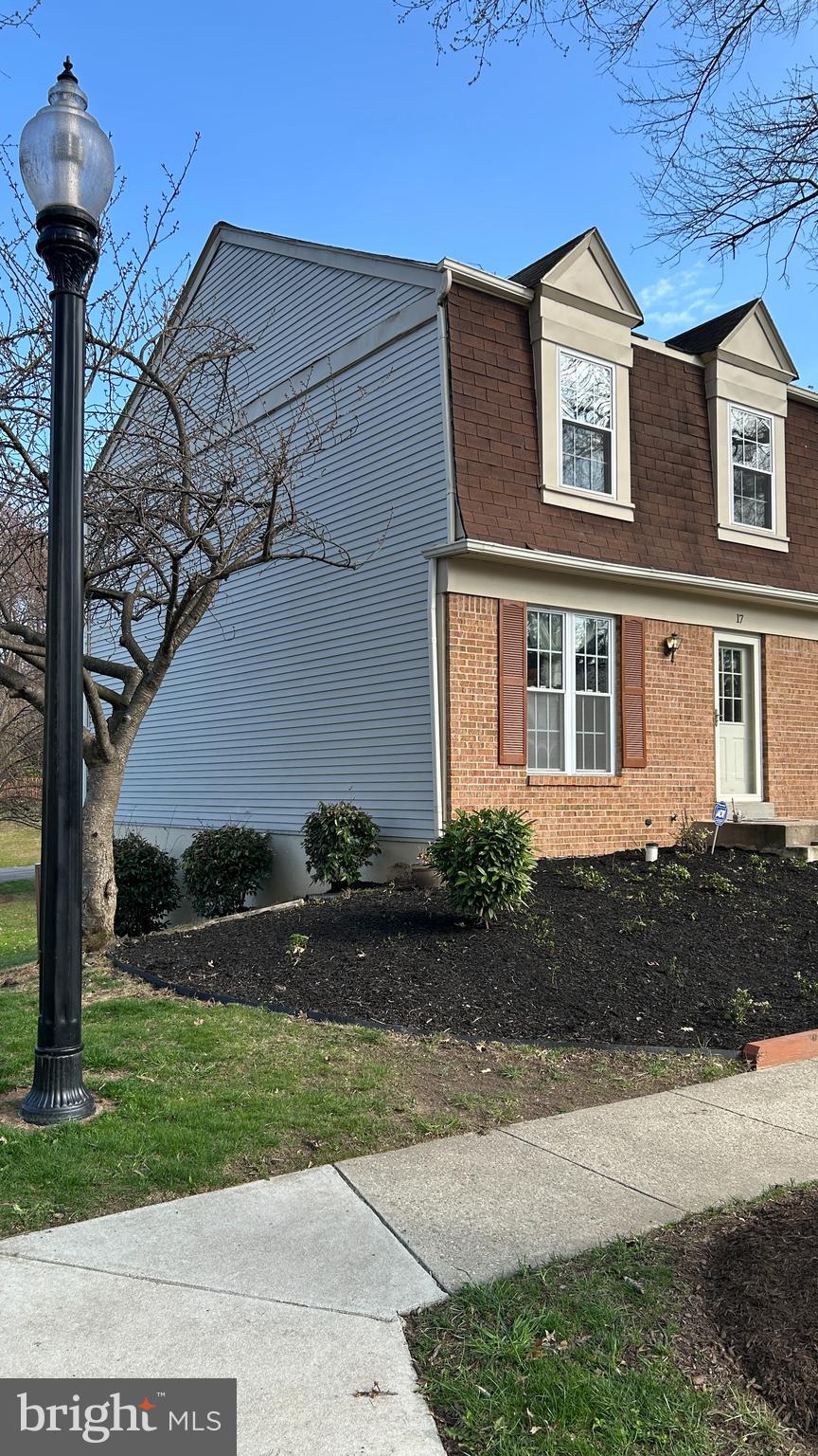 This elegant brick facade end unit townhome is located in the desirable Longmeade Crossing Community  in Montgomery County.   Its central location affords easy access to the  Glenmont Metro Station and other cross county connecting routes.  Huge plus is has brand new roof.  Upon entering  the foyer you approach a sunken living room and an elevated dining room that flows into a well appointed kitchen with granite counter tops and adjoining breakfast nook.  First floor powder room.  Upon ascending to the upper level there are there are three bedrooms and two full bathrooms. The attractive walk out finished  basement has two French doors that lead to a grassy area with  lots of green space.  Full bathroom, lots of storage and laundry.  To view this home is to appreciate its uniqueness.  Seller will give decorator allowance for flooring.