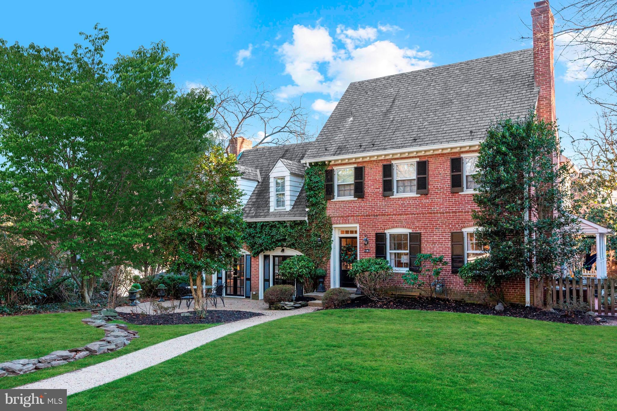 *BRAND NEW LISTING!* A picturesque setting is the hallmark of this charming, classic, Chevy Chase colonial flooded with light. Spacious rooms throughout welcome you. Fabulous warm country kitchen with exposed brick. Family room with fireplace opens to a lovely terrace and porch. A total of 5 bedrooms, 4.5 baths. Ample parking for large scale entertaining. Fabulous rec room and custom laundry.
