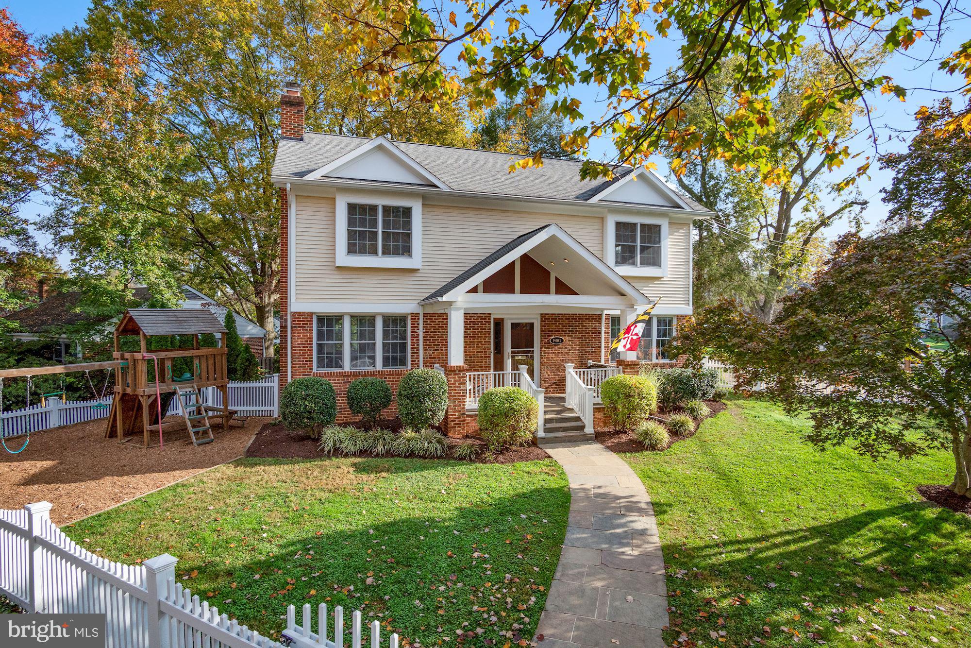 The one you've been waiting for! Situated on a large corner lot with a white picket fence in one of Bethesda's most "in-demand" neighborhoods. Expanded in 2003, this colonial home offers an eat-in kitchen with maple cabinets, granite countertops, double oven and a breakfast bar/island. Separate dining room, entry foyer and large sunny family room with cozy and convenient gas fireplace. Den off the family room for spacious office/classroom ideal for WFH or virtual schooling. Upper level boasts 3 large bedrooms with a large hall bath and an owner's suite with gigantic walk-in closet and ensuite bath with soaking tub, separate shower and double sink vanity. Lower level has a 4th bedroom, 3rd full bath and a fun playroom/family room with built in shelving and new carpet. A portion of lower level is unfinished with laundry, an additional refrigerator and built in storage shelving. Outside, a charming covered front porch leads to a big, fenced-in front yard with a swingset and playhouse on playground mulch. Expansive deck off the kitchen for grilling and outdoor dinners. Storage shed in back. Best of all, short walk to schools (Wyngate Elementary/North Bethesda Middle) and Ayrlawn Park. Easy access to 495, 270, NIH (red line metro) as well as shopping and restaurants in Wildwood and downtown Bethesda. Friendly neighbors and kids all around. A new family will be welcomed and part of this community right away. Hurry, this will not last!  Please abide by CDC guidelines for COVID-safe showings: wear mask, socially distant, 1 group of no more than 4 people at a time and no overlapping showings.  Hand sanitizer will be provided.