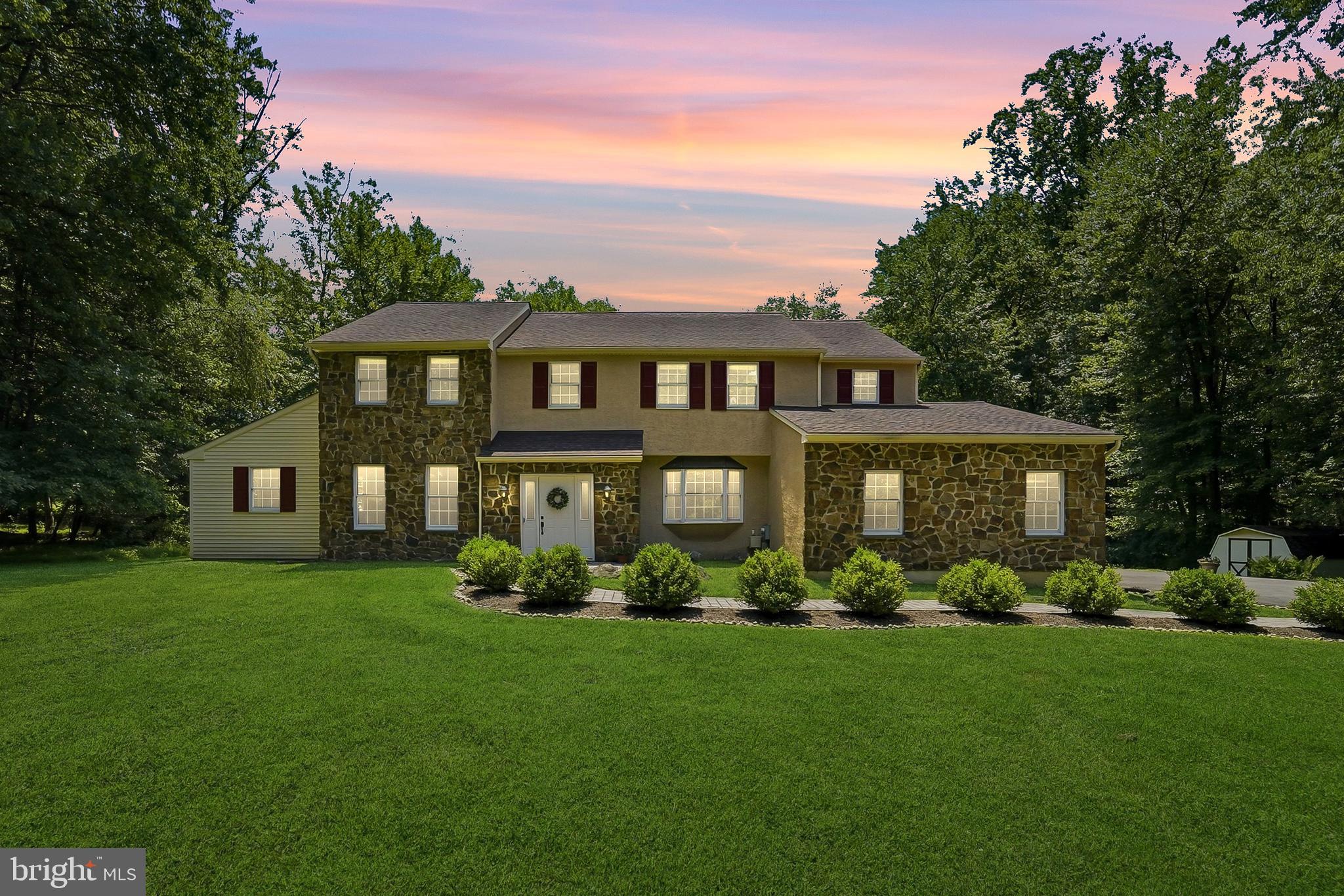 Welcome to your own private oasis in the award-winning Great Valley School District. Set on approximately 2.7 acres at the end of a quiet nine-home cul-de-sac, this four-bedroom, two-full and two-half-bath home backs directly to the protected Willistown Woods Nature Preserve, offering exceptional privacy and a beautiful natural backdrop. Hundreds of trees have been planted beyond the property through Natural Lands, further enhancing this peaceful setting.

A tiled, two-story foyer welcomes you inside, where the formal living room and dining room feature beautifully refinished hardwood floors. Just off the living room is a separate, flexible room currently used as a private office. The spacious family room is anchored by a stone fireplace with built-in shelving, while the eat-in kitchen offers granite countertops, stainless steel appliances, abundant workspace, and plenty of room to gather at the peninsula.

The sunroom addition, completed in 2011, provides an inviting space to relax throughout the seasons. It features large windows and baseboard heat that opens to a rear deck overlooking the spectacular backyard and pool, perfect for grilling.

Upstairs, the spacious primary suite includes a walk-in closet, a separate dressing and vanity area with its own sink, and a tiled bathroom with a step-in shower and Whirlpool tub. Three additional bedrooms share a hall bathroom with a double-sink vanity.

Outside, the centerpiece is the pristine, heated 30,000-gallon plaster pool and hot tub, surrounded by a newer aluminum safety fence. Most pool mechanical components have been replaced within the past two to five years. The expansive property also includes a potting shed, a rain garden designed as part of the pool addition, redone walkways, and a new, reinforced driveway completed in 2024.

The partially finished basement provides additional recreation space, storage, a utility sink, and convenient Bilco walk-up access. A three-car garage completes the home’s impressive list of features.

Major improvements include a new roof in 2018, a new five-bedroom septic system (oversized for your comfort) installed by Del Val Septic in 2020, refinished hardwood floors in 2022, and exterior power washing and fresh exterior paint completed in late 2025. The HVAC system is approximately 10 years old and has been routinely maintained. The home also offers public water.

Enjoy privacy without sacrificing convenience, with Applebrook Golf Club, East Goshen Township Park, shopping, dining, and major commuter routes just minutes away. This is a rare opportunity to own a beautifully maintained home with resort-style outdoor living and protected nature-preserve views.