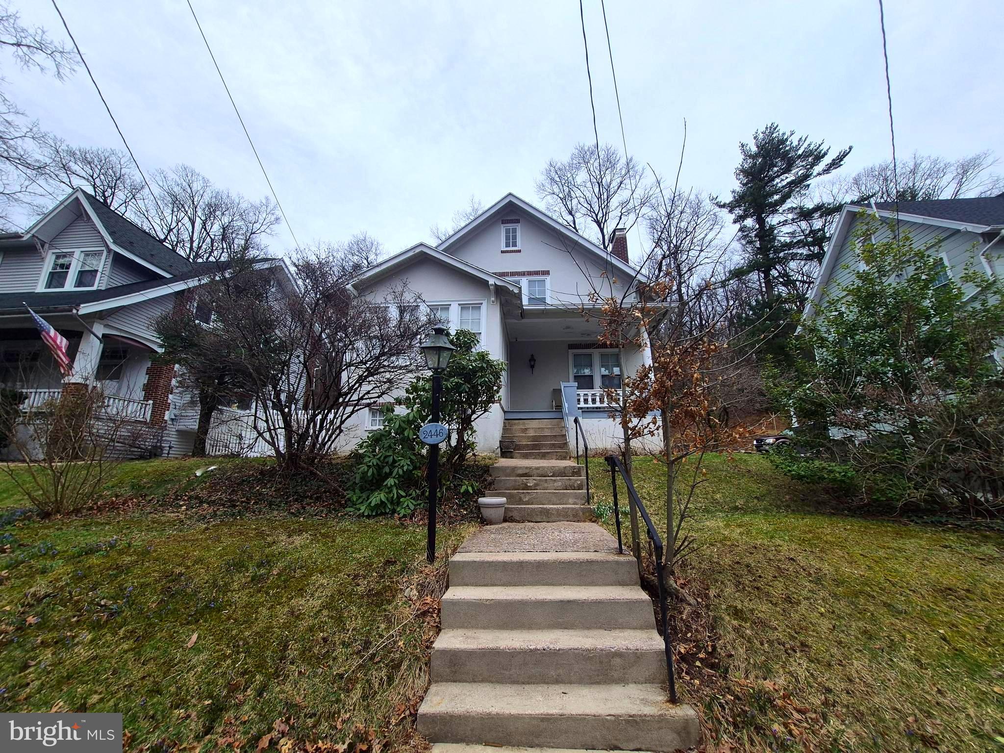 Come see your new home in Mt. Penn! This spacious 3 bedroom, 1.5 bathroom home sits on a quiet street at the edge of the neighborhood, while backing up to trees for added peace and privacy. The main level includes a large living room with fireplace and stained glass windows providing classic charm, formal dining room, galley kitchen, and family room/den. There's also an enclosed porch, sun room, and bonus room with skylight and lots of built-in storage. Upstairs, you'll find 3 bedrooms, the primary with spacious walk-in closet, and large bathroom with tub shower and built-in storage. Don't miss the walk-up attic for plentiful storage and unfinished basement that includes laundry area, half bath, cellar/food preserving space, and work area. Outside, enjoy the patio space and fenced yard with storage shed. Additional features include hardwood flooring, radiant heat, ceiling fans, and ample driveway parking. Be sure to schedule some time to see this great home and make it yours!