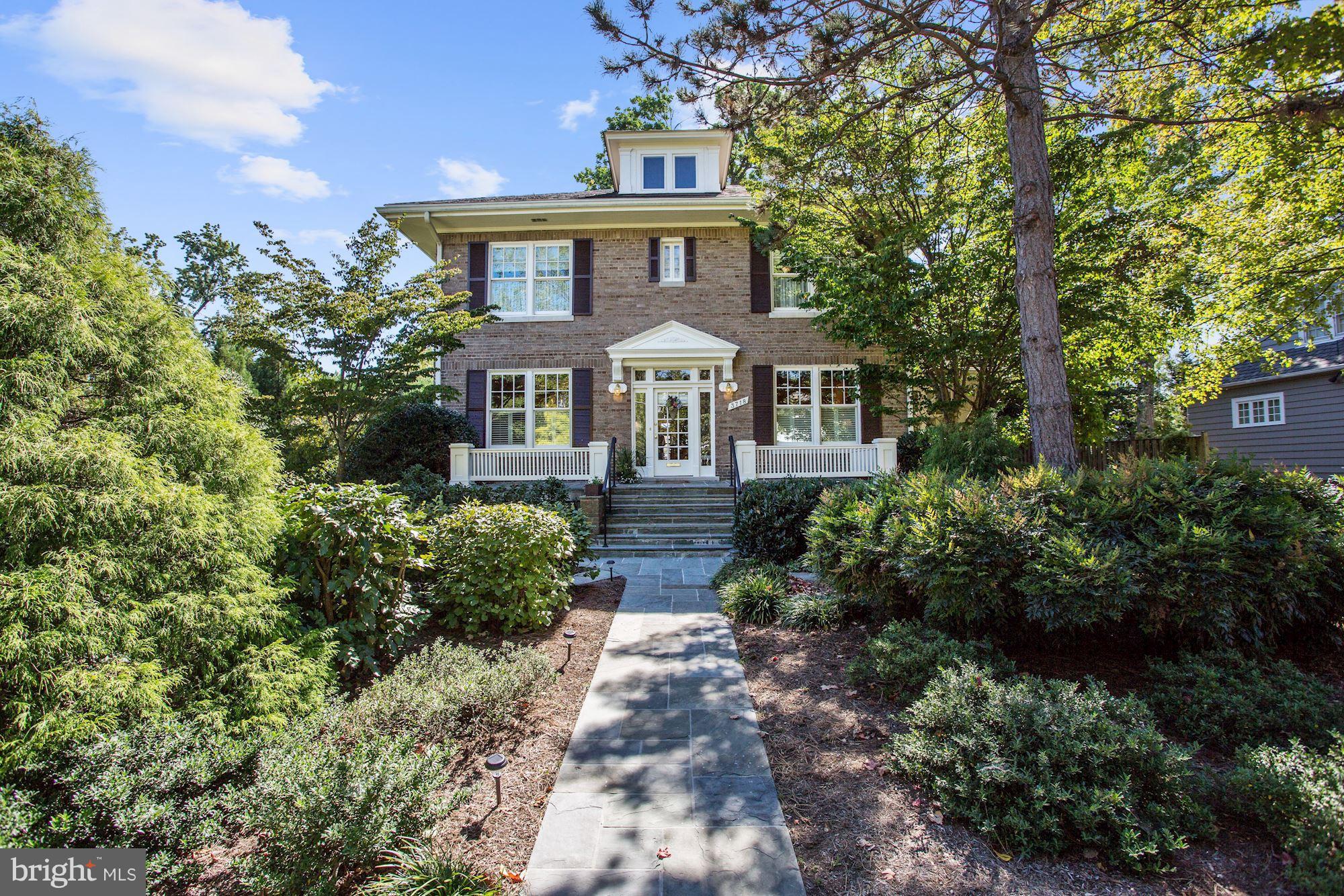 Welcome to this light filled, inviting Chevy Chase Colonial renovated to perfection by Manion & Associates Architects, AIA. Sited on a double lot, this home has high ceilings, beautiful custom HW flrs, & expertly crafted moldings. Spacious LR w/ fireplace opens to the sunny Fam Room. Fab Master Suite w/ lux master BA, & Stunning backyard! 5BR/5FBA.