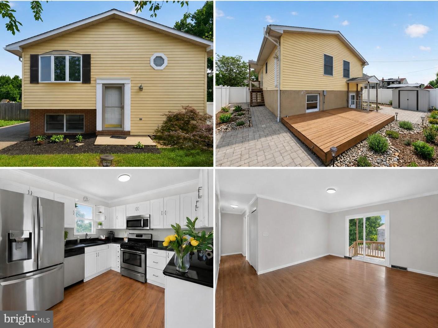 WELCOME TO 3032 NEW YORK AVE !!! Located within the well-connected 21227 corridor, this split-foyer home pairs everyday convenience with impressive interior versatility. The upper level opens into a bright living space where classic crown molding frames an inviting floor plan. A wide sliding glass door fills the room with natural light and leads directly into an open dining zone and a modern U-shaped kitchen. This culinary workspace features premium stainless steel appliances, crisp white cabinetry, custom open accent shelving, and contrasting polished granite countertops. The walkout lower level offers a massive secondary footprint, including a third full bathroom. Ideal for customization, this level includes a spacious laundry/utility room with an extra refrigerator/freezer. Outside, the fully vinyl-fenced rear yard features a low-profile wooden platform deck and an interlocking paver patio layout. A paved driveway provides ample private parking. Located with convenient access to major transit links and regional commuter corridors.
 Specifications: 3 Bedrooms | 3 Full Bathrooms | 1,086 Above-Grade Finished SQFT

Kitchen & Living Features: Stainless Steel French Door Refrigerator, Granite Countertops, Gas Range, Sliding Glass Door, Crown Molding

Walkout Lower Level: Wood-Paneled Recreation Space, Brick Corner Gas Fireplace, Full Laundry/Utility Room with Extra Fridge & Freezer, Third Full Bath

Exterior & Parking: Ample Private Parking on Paved Driveway, Vinyl Privacy Fencing, Low-Profile Platform Deck, Paver Patio Layout