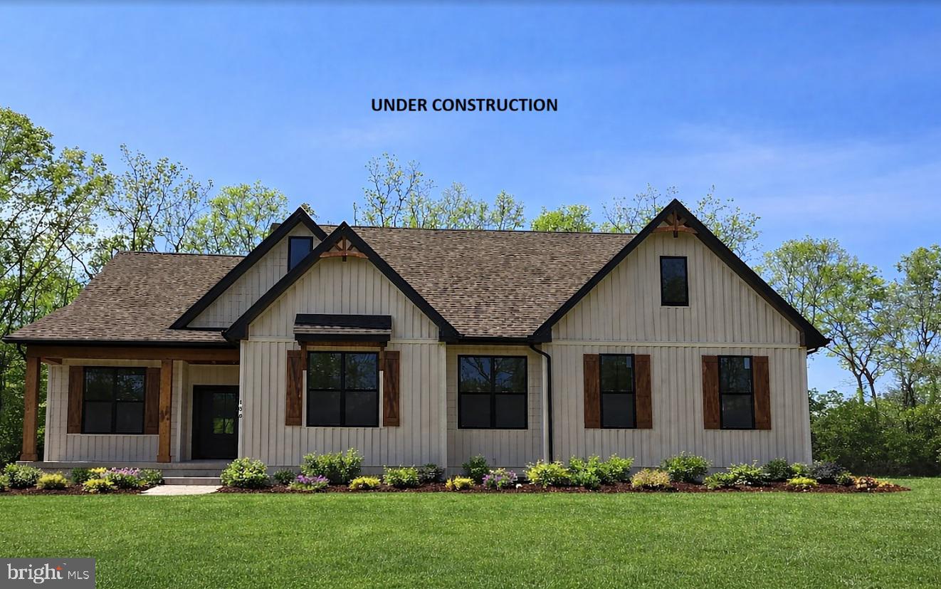 August 2026 delivery!! Home with 2 + / - acres situated in the new community of Hallmark Glen!!! Impressive homes in this community offers privacy and convenience for commuters and access to amenities. This home fits perfectly and will include the following: 4 bedrooms with 3.5 baths and an office or flex room. Ranch craftsman style home with Hardie board siding and includes a 2 car garage. Quality construction nicely upgraded with full kitchen appliance package, quartz, luxury vinyl plank flooring, soft close cabinets, vaulted ceilings & more.  No deck or porch included with this attractive pricing. "Please note: The photos shown are of a similar completed home. The specific home may vary in floor plan, finishes, or upgrades. The builder reserves the right to substitute materials that may not be available to avoid delays."