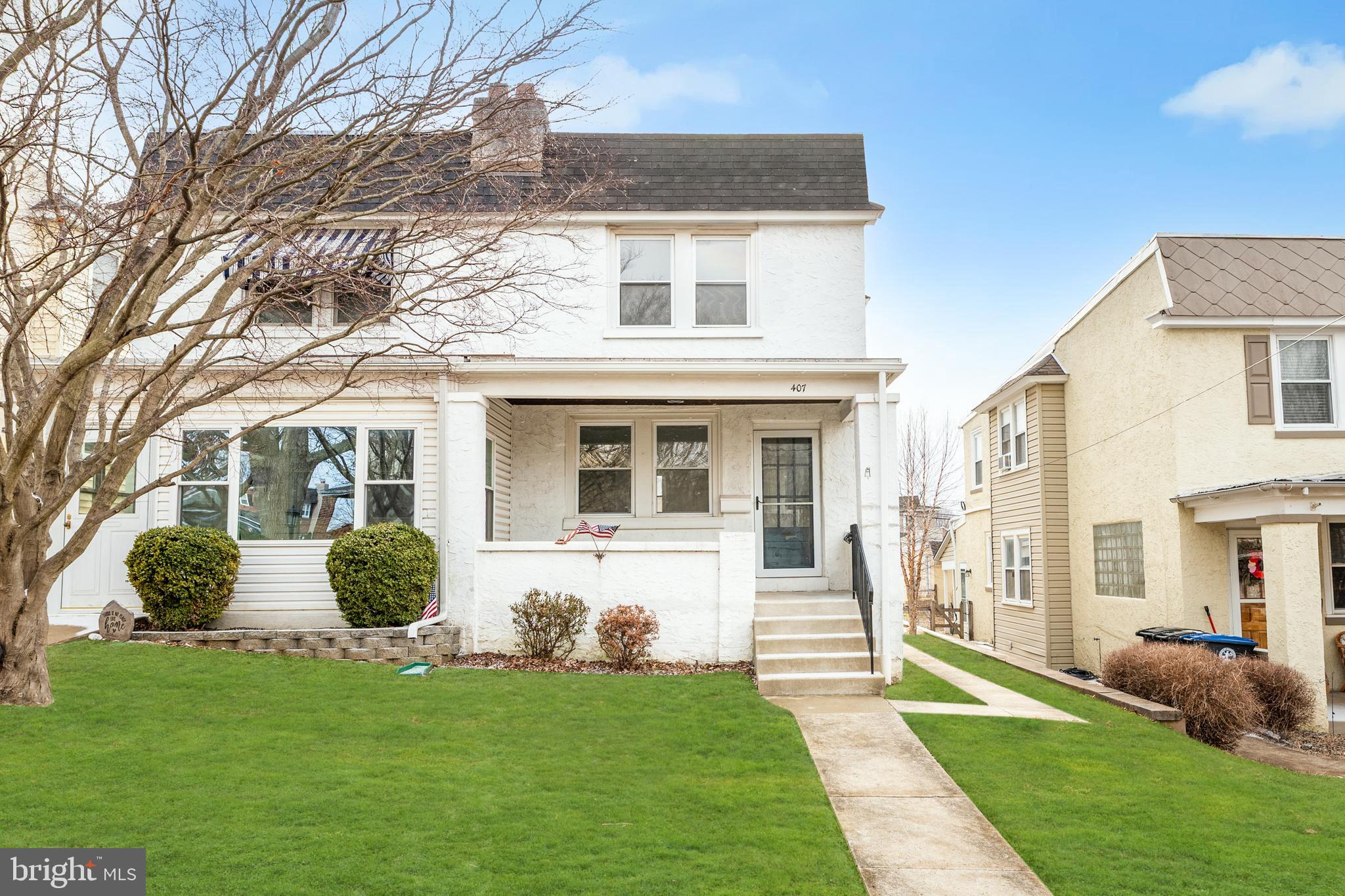 This charming twin home in Conshohocken offers the perfect blend of comfort, convenience, and style. Located in the desirable Upper Avenues, this 3-bedroom, 1.1-bathroom home is just steps from Fayette Street, where you'll find an array of shops, restaurants, and a nearby park. The home boasts a spacious eat-in kitchen with gas cooking, soft-close cabinetry, classic tile backsplash, and stainless-steel appliances. Fresh, new hardwood flooring flows throughout the open first floor, which also features a spacious living room with recessed lighting. Upstairs, you'll find three generously sized bedrooms with ample closet space and a beautiful brand-new hall bathroom. The home also includes a convenient powder room off the kitchen. Outdoors, the backyard offers plenty of green space, perfect for entertaining or relaxing. The home is situated in the award-winning Colonial School District and offers easy access to major highways, including I-76, Route 476, and the PA Turnpike. Whether you prefer driving or public transit, the Spring Mill and Conshohocken regional rail train stations are just minutes away, making commuting a breeze. With off-street parking, central air, and proximity to all that Conshohocken has to offer, this home is truly a gem. Don't miss your chance to make it your own!
