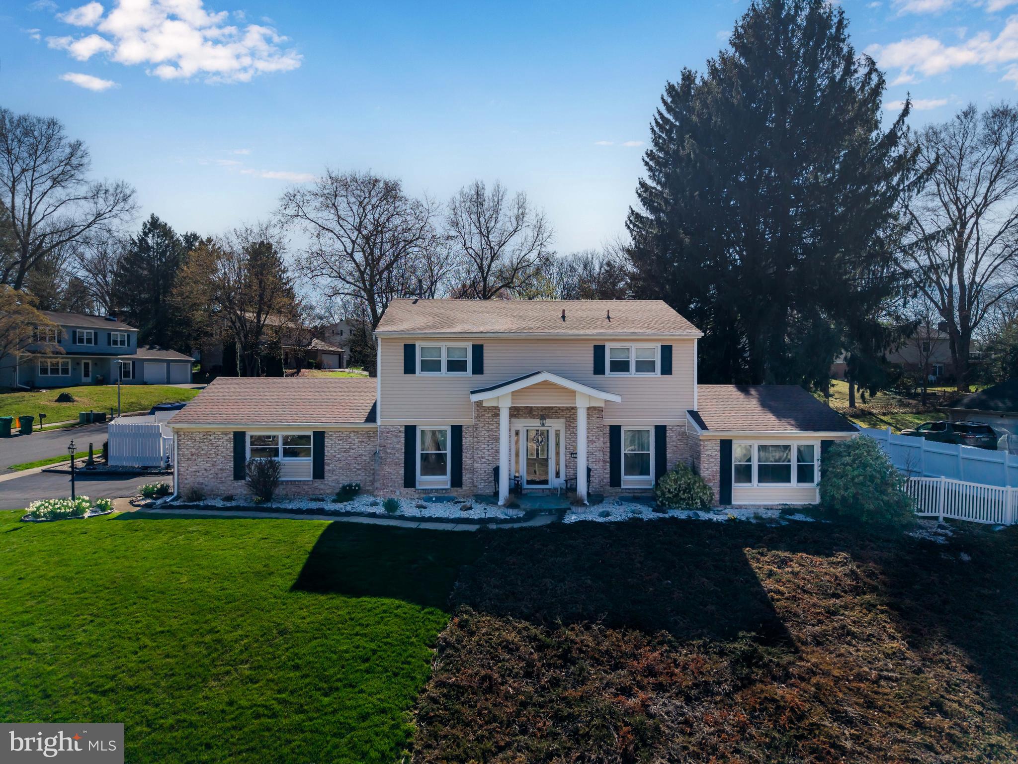 Welcome to this beautiful, warm and inviting two-story traditional style home located within popular Hampden Township (Low Taxes) and Cumberland Valley School District. This exceptionally well-maintained 3-bedroom 2.5-bathroom home features over 2700 sq ft of living space that includes the finished basement. Enter home through a covered porch into the 2-story foyer (Flagstone floors) with the charming wrap around staircase and access to half bath, kitchen, dining room, breakfast nook/formal living room and the family room. The kitchen is open to the breakfast nook/formal living room featuring granite countertops, an island, and plenty of cabinet space. Off the kitchen, find the lovely dining room and the laundry/mud room connected to the oversized 2-car garage and backyard. Cozy up next to the gas fireplace in the breakfast nook/formal living room adjacent to both the family room and sunroom. Spacious family room with access to the 2nd patio! With plenty of natural sunlight, relax in the sunroom that allows access to both patio’s and the beautifully landscaped fenced in backyard for ultimate privacy/entertainment. Heading down to the finished basement, find a wet bar, family room and a small office nook with additional back room storage. On the second floor, find the large primary bedroom with hardwood floors, 3 closets, a ceiling fan, and a full bathroom. The additional 2-bedrooms are all great sizes with a full hallway bathroom that completes the second floor. A few recent updates include, New Roof (2018), Granite countertops (2016), New Paint, New LVP Floor in 2nd bedroom, New Siding (2018), New Windows and New Central A/C (2020). A Must-See!