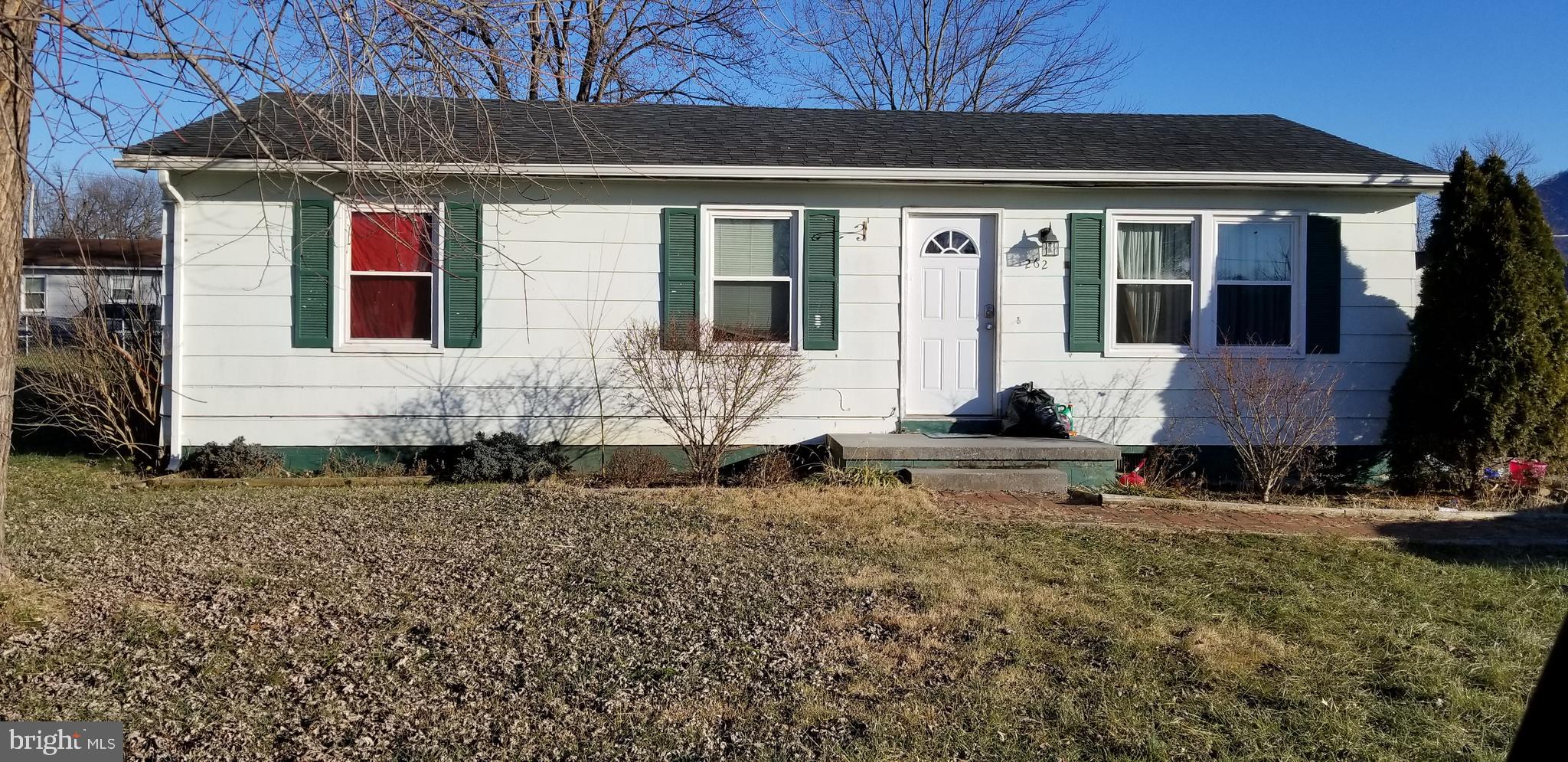 Lots of square footage for the money! TLC needed but tons of potential.  One level living with 4 bedrooms, 2 full baths, updated kitchen cabinets & counter tops. Convenient location, deck, fenced rear yard & storage shed.  Come take a look today!