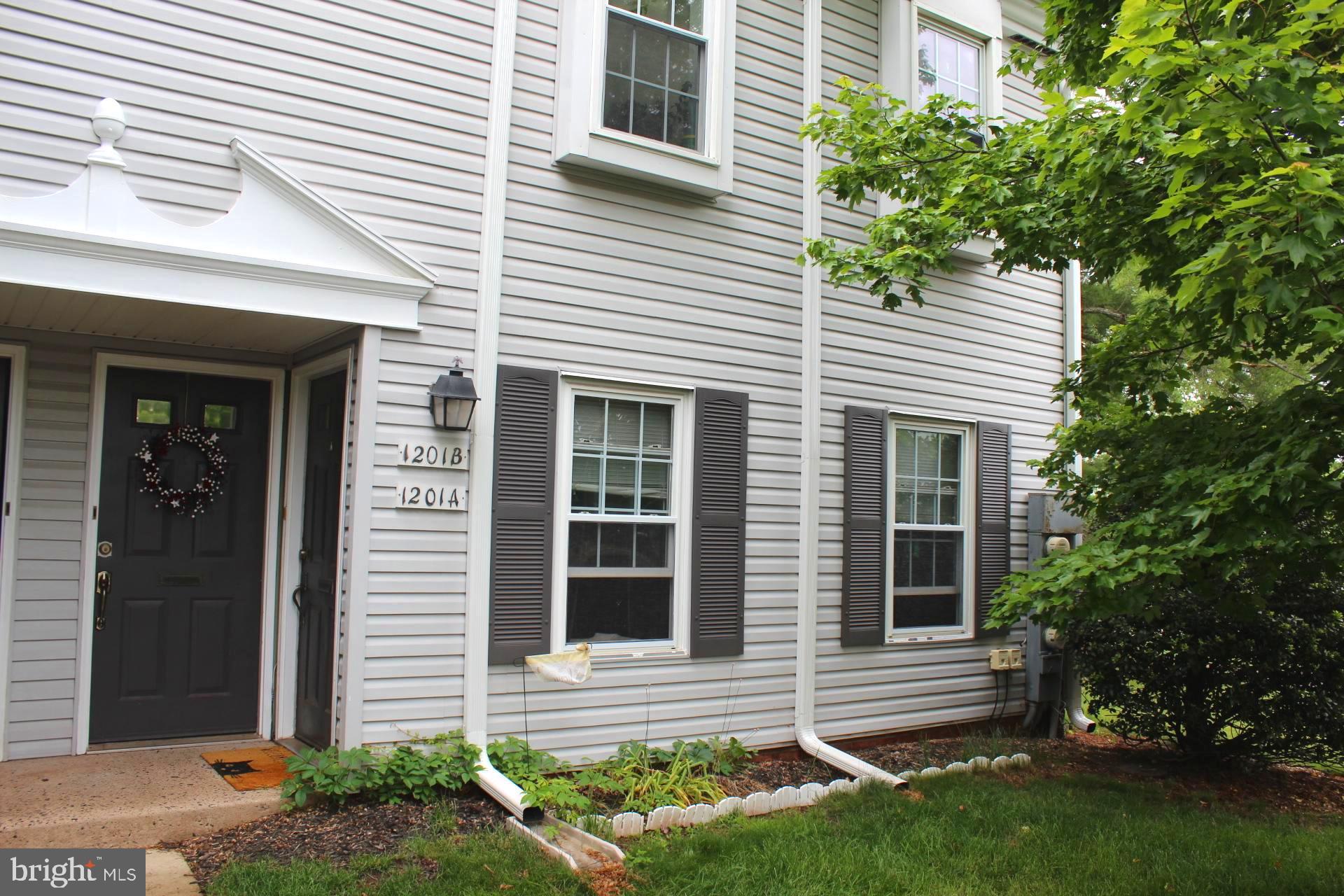 First Floor Morgandale garden villa end unit.  Large Living Room/Dining room combination basked in natural light by from front and side windows and large walk in coat closet with storage area.  Eat-in kitchen w/self cleaning oven, disposal, pantry and dishwasher. Master bedroom has private vanity w/sink and cabinetry , dressing area w/ spacious closet and bathroom access as well slider access to patio w/two storage closets. Nicely sized second bedroom also has slider access to  and patio, yard and locking storage areas. Morgandale offers Community, pool,  walking trails, tennis  and basketball courts, playgrounds, locking bike storage. Great location minutes to schools, shopping, entertainment and major arteries .