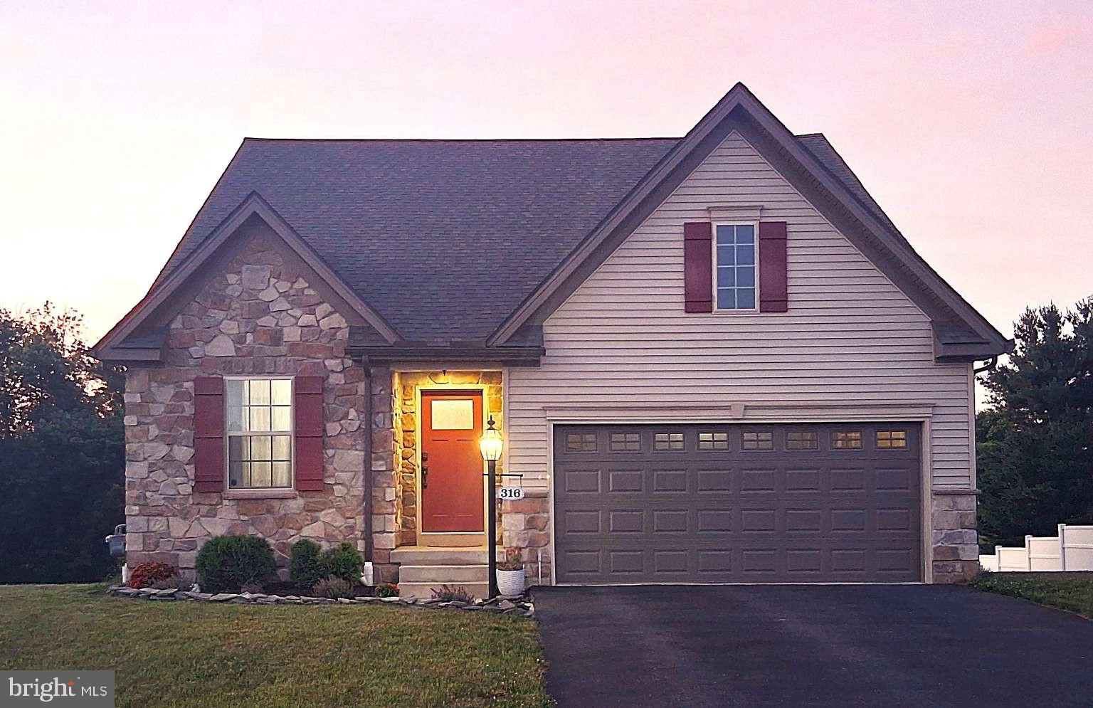 First-Floor Living in Desirable Rolling Meadows! Built in 2022, this beautifully maintained 3-bedroom, 2.5-bath home offers nearly 1,950 square feet of modern, move-in-ready living in one of Manchester's most sought-after communities. The open-concept floor plan features a spacious kitchen with a large center island, abundant cabinetry, and seamless flow into the dining and living areas—perfect for everyday living and entertaining. The first-floor primary suite offers comfort and convenience with a walk-in shower, dual-sink vanity, separate water closet, generous closet space, and nearby laundry room. A private office with glass French doors provides an ideal work-from-home space, while the bright sunroom overlooks open fields and a tree-lined backdrop where deer and rabbits are frequent visitors. Upstairs are two additional bedrooms and a full bath, offering flexible space for family, guests, or hobbies. The walk-out basement provides excellent storage and endless possibilities for future finished living space, a home gym, recreation room, or workshop. Additional highlights include: Attached two-car garage Luxury vinyl plank flooring Central air conditioning Public water and sewer LG French-door refrigerator Samsung washer and dryer Furnishings negotiable Residents of Rolling Meadows enjoy a community pool, pool house, basketball court, and playground, with convenient access to Route 30, I-83, York, Harrisburg, shopping, restaurants, and healthcare. Move-in ready, low-maintenance, and designed for comfortable first-floor living—schedule your private showing today!
