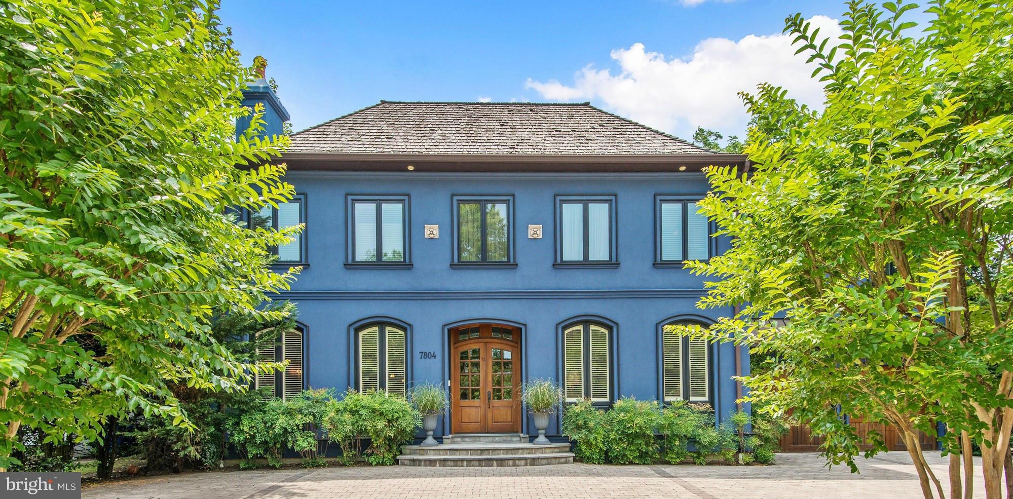 NEW PRICE IN PRIME LOCATION - Walk to Metro and all of downtown Bethesda! 2006 Custom designed home nearly 8,000 SF living on   quarter-acre w/ tremendous scale, gourmet kitchen w/ 17.5' cathedral ceiling w/ exposed beams, commercial grade ELEVATOR, Wine cellar, circular drive w/ 2-car garage, professionally landscaped; Large private patio w/ screened porch & heated swimming pool!