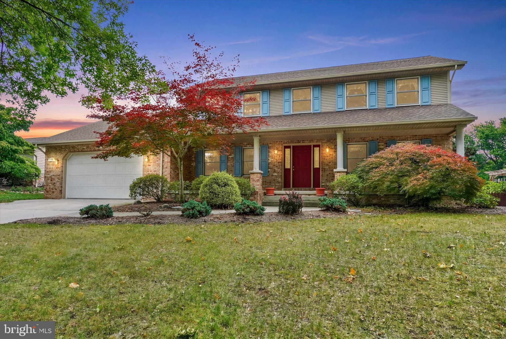 Your new home is waiting for you! This lovely 2-story family home is move in ready and features 3 BRs and 3 ½ Baths on a .3 acre lot with an oversized 2-car garage. Located away from the hustle and bustle in a lovely community, it is just minutes to the I-83 for easy access to Harrisburg and York.  Located in the Pleasant View community of Lewisberry…the home is close to restaurants, shopping, and everyday essentials. Inside, you'll find a bright dining area off an inviting kitchen with granite countertops and an island-perfect for your morning coffee. Off the kitchen / dining area is a sunken family room with wood burning fireplace that adds extra space to relax and enjoy the view of the rear yard and large tiered deck with pergola, that is perfect for outdoor entertaining.  The main level also features a LR, DR, powder room and Laundry.  The second floor has a large primary suite with 2 walk-in closets and en-suite bath, 2 additional bedrooms and guest bath.  Outside, enjoy the spacious yard with a large shed that is perfect for your storage and gardening needs. The large basement is partially finished with a rec room and full bath in one half and a large work shop area with an extra wide staircase leading up to the garage in the other half.