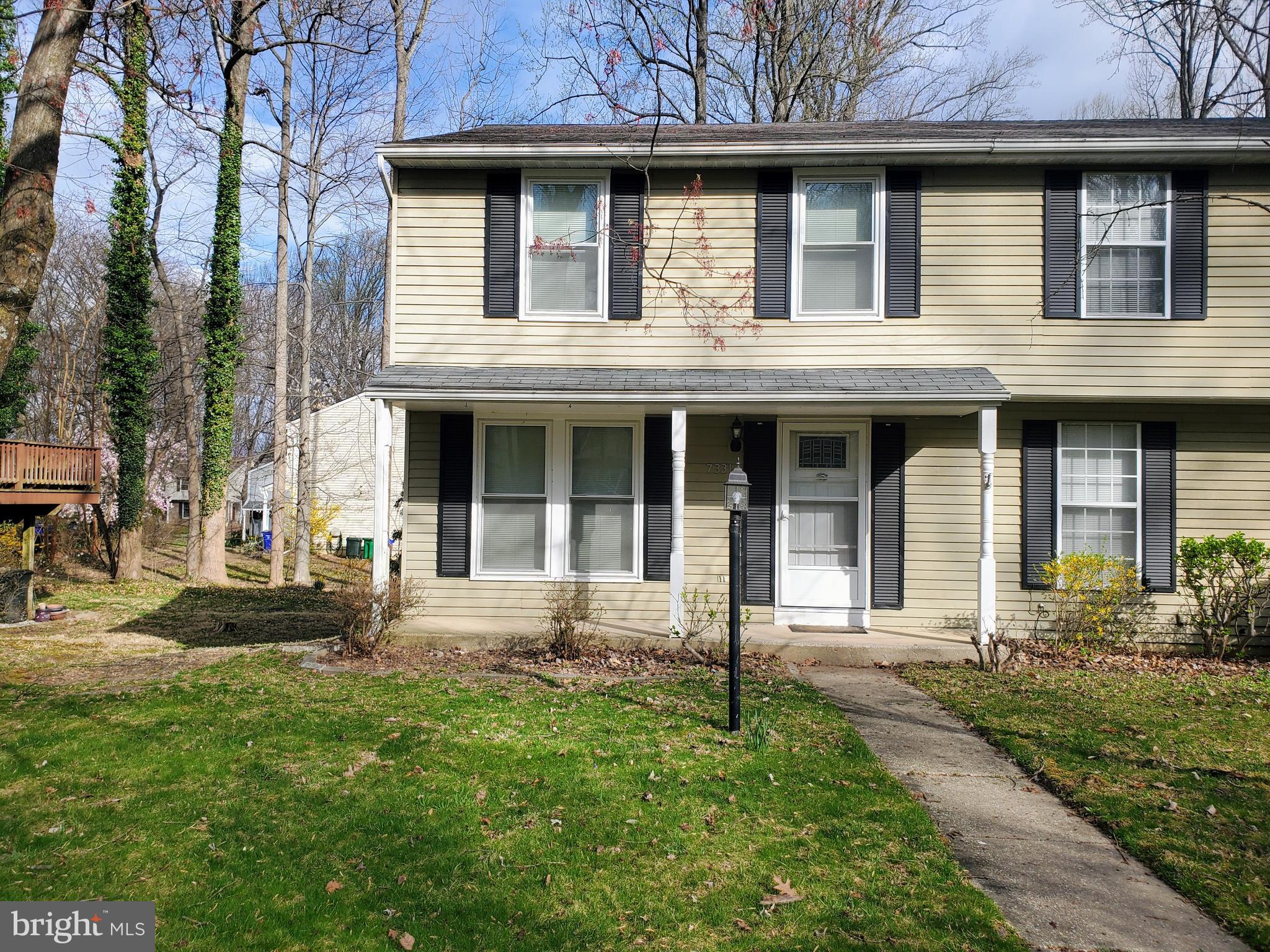 All offers must be submitted by 4pm on Friday, April 11th. Discover peaceful living in this duplex nestled on a quiet cul-de-sac surrounded by mature trees in Owen Brown Village. Step outside onto your back porch and catch glimpses of beautiful Lake Elkhorn through the trees. Enjoy immediate access to walking trails that wind around the lake—perfect for morning jogs, evening strolls, or weekend bike rides. The changing seasons bring spectacular views, with spring blossoms and fall foliage creating a picturesque backdrop year-round.
This move-in ready home features neutral tones throughout and a practical layout. Upstairs is a primary bedroom with an attached bathroom, while the partially finished basement provides versatile space for storage, hobbies, or future expansion. Energy efficiency upgrades from 2021 include a professional energy audit and a new HVAC system, dryer vent, and bathroom fans. Gutter leaf filters were also installed in 2021. New cabinets, appliances, and countertops were installed in the kitchen in 2020."