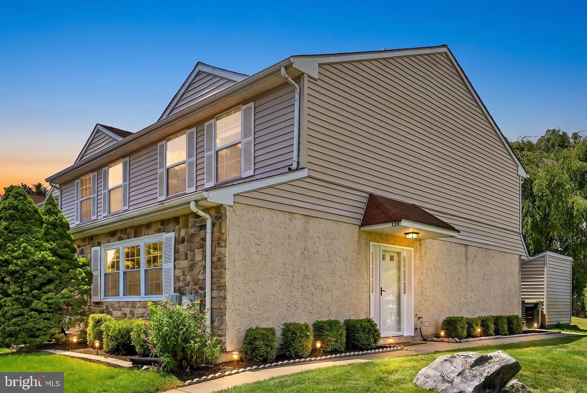 Welcome to this beautifully updated 3-bedroom, 2.5-bath end-unit townhome offering the perfect combination of privacy, style, and low-maintenance living in the desirable Beaver Run Knoll community.  Tucked away with a private entrance and an incredibly private backyard, this move-in ready home provides a peaceful setting rarely found in townhome living.  Inside, you'll find thoughtful updates completed in 2021, including updated flooring, a beautifully renovated kitchen featuring quartz countertops, and a stylish shiplap accent wall that adds warmth and character to the living room and laundry room.  The open main level offers comfortable spaces for everyday living and entertaining, while the convenient first-floor laundry adds to the home's functionality.  Upstairs, the spacious primary suite features a custom closet organizer, with two additional bedrooms and a full hall bath providing plenty of space for family, guests, or a home office.  Major mechanical updates include a new HVAC system installed in March 2026, giving buyers added peace of mind for years to come.  This property offers easy, low-maintenance living and two assigned parking spaces conveniently located just outside the home.  Beaver Run Knoll residents enjoy low HOA fees and outstanding community amenities including a clubhouse, pool, basketball, tennis and pickleball courts, playgrounds, and a dog park. Conveniently located just minutes from the shops and restaurants of Downingtown Borough with easy access to major commuting routes, this home offers the perfect blend of comfort, convenience, and privacy.  Don't miss your opportunity to make this exceptional townhome your own.