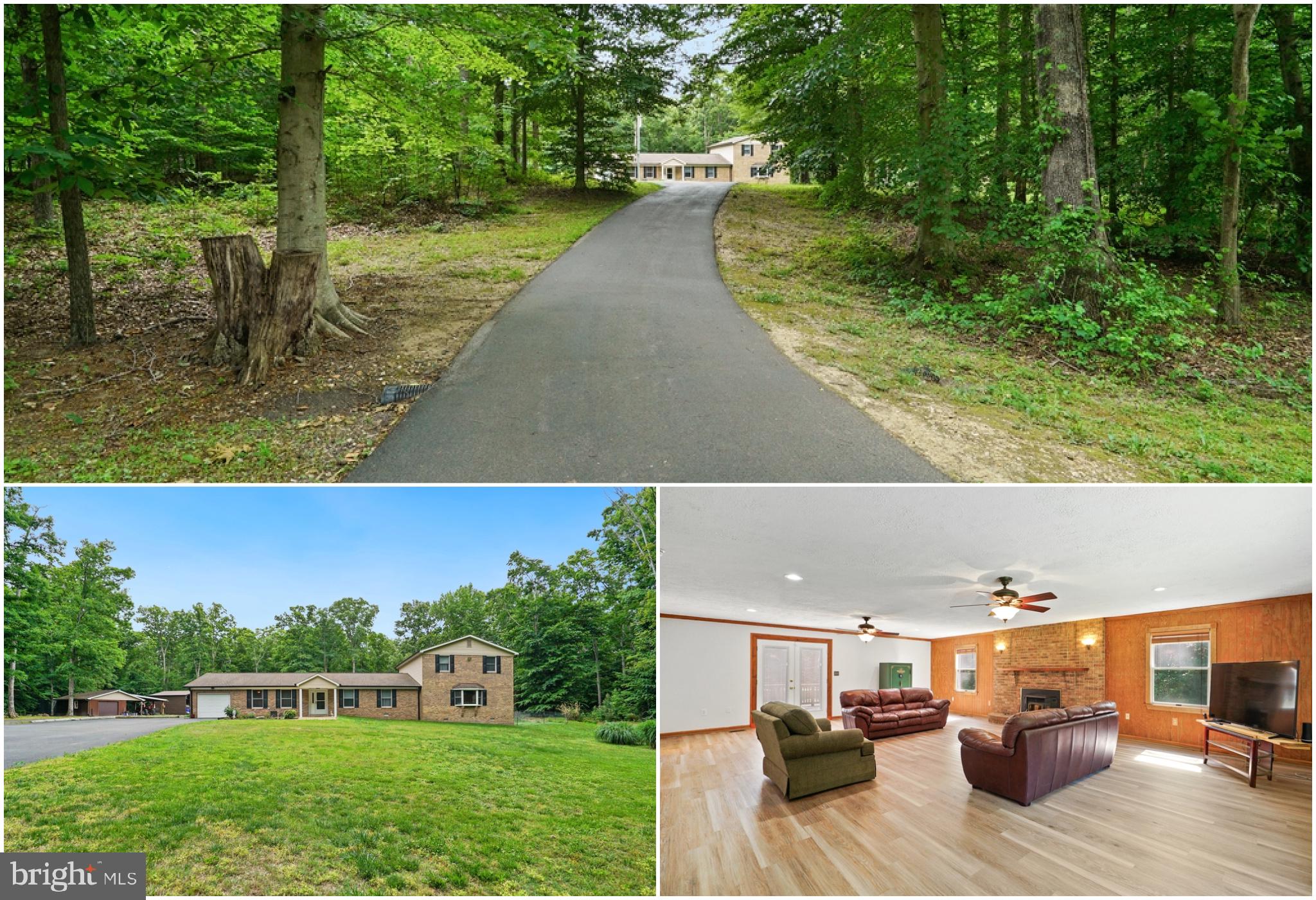 Where can you find a well built,  all brick home on a large private lot? Does a peaceful and quiet neighborhood exist that is only  minutes from access to major roadways and shopping conveniences?  The answer is "YES!" but it's only the beginning of your HOME SWEET HOME story in this hidden gem!
Pride of ownership is present from the moment you drive up!9655 Sharon Drive in wonderful La Plata, MD offers  5 huge bedrooms, 3 1/2 bathrooms, stunning hardwood flooring and no maintenance LVP , some new carpeting, even the garage floor is epoxy and no maintenance. All the rooms in this home are spacious. Wait until you preview the HUGE family room, if you are an entertainer, you have found your spotlight. Worried about those pricey repairs that can come with a seasoned home? Set them aside because the current owners leave nothing to chance!!! Roof 2014, Gutters, Shutters, Water Heater and two working fireplaces, insure, major repairs are not a concern for the future owners.  On site outbuildings are HUGE, ready for your dreams to unfold. Workshops and storage galore exists and is waiting your plans for the future. 
Large laundry room, a well thought out floor plan and windows galore make this home and its wooded surroundings offer the peace of home yet quick access to all things necessary in today's world. If this sounds too good to be true then don't miss your chance to own this fantastic Home!