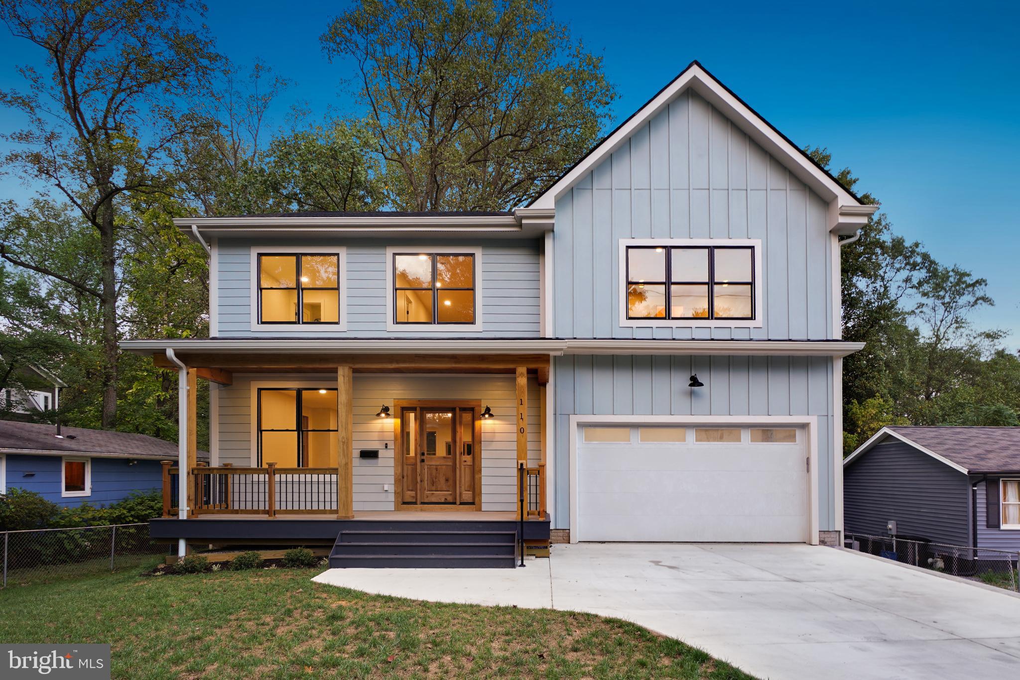 Open Sunday! Brand-New Build - in Takoma Park School Zone! 
Welcome to your newly - built home; officially Silver Spring by mail, but truly in the heart of Takoma Park.

Step inside and fall in love with the open-concept main level, where sunlight pours through oversized windows and high ceilings make everything feel airy. The covered front porch (with no-maintenance composite decking!) greets you, leading into a welcoming foyer with a coat closet and a stylish powder room.
The living room glows with recessed lighting and gorgeous Pella windows, flowing seamlessly into the spacious great room, perfect for dining, lounging, or hosting movie night thanks to the built-in media niche. From here, step out to the rear deck for a breath of fresh air.

If you love to cook, this chef’s kitchen is a dream: dual wall ovens, quartz countertops, porcelain backsplash, stainless-steel appliances, brass accents, elegant Shaker cabinets, and a big center island made for gatherings. Plus, the hidden gem of a walk-in butler’s pantry/kitchen with tons of storage for appliances, extra cabinetry - perfect for hiding your mess! A practical mudroom/drop zone right off the garage is oh-so useful and helps to keep other spaces elegant.
Upstairs Retreats - The second floor boasts four large bedrooms and three full baths. The primary suite is a showstopper, with tree-top views, a tray ceiling with playful ocean-themed wallpaper, recessed lighting, and two walk-in closets. The spa-inspired bath feels like a five-star hotel, with a double vanity with smart mirrors, freestanding soaking tub, huge glass-enclosed shower with rain shower head + handheld wand, and a private water closet. One secondary bedroom has its own private bath, while two others share a Jack-and-Jill setup with a double vanity. Add in a laundry room (with butcher block counter + tons of cabinets!) and a loft-style lounge, and you’ve got the perfect second floor.
Lower-Level Fun - The walk-out basement is built for flexibility—Shove your in-laws (for a small contribution of down payment assistance!) or the ultimate hangout spot. There’s a bright rec room with recessed lighting, a wet bar/mini kitchenette, another bedroom with dual-entry bath, a dedicated office, and even more storage in the utility room.

This home combines modern design, smart functionality, and fun details - all in a sylvan setting and wonderful community, and just waiting for you to move in and make it your very own!