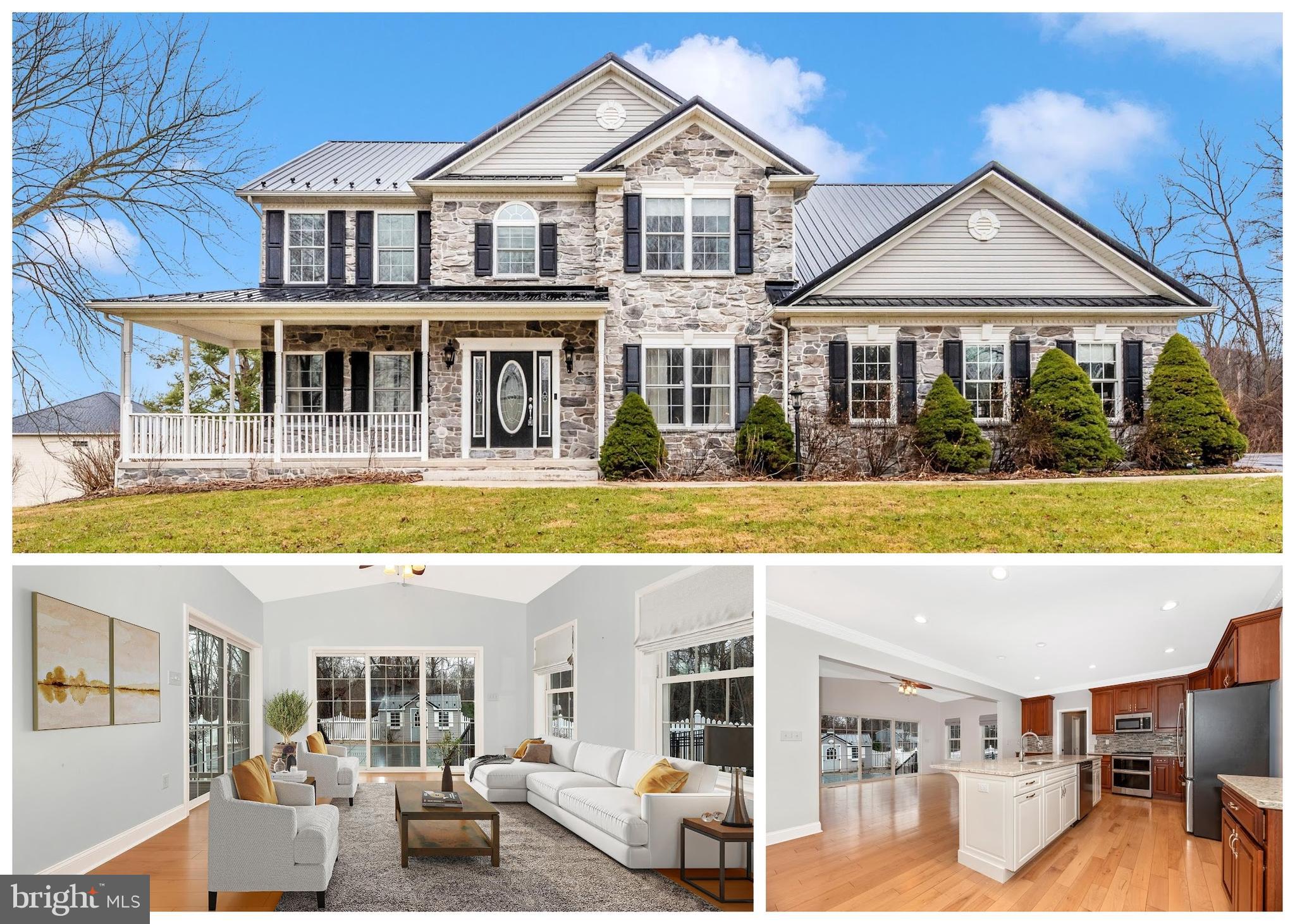 This stunning home offers the perfect blend of luxury, functionality, and thoughtful upgrades throughout. The main level features 9-foot ceilings, newer hardwood floors, with a spacious open layout that includes a formal dining room, formal living room, family room, sunroom, and an expansive kitchen with quartz countertops and a massive center island. Additional highlights include a coat closet, half bath, mudroom off the garage, and a convenient first-floor laundry. Upstairs you’ll find four generously sized bedrooms, including a large primary suite with a sitting room, along with two beautifully upgraded full bathrooms and a second-floor laundry option. The fully finished basement features durable LVP flooring and is an entertainer’s dream, complete with a TV and surround sound system, pool table, wine fridge, beverage fridge, and TV mounts—all of which convey with the home. Outdoor living truly shines here. Enjoy a covered rear porch with Trex decking that leads down to a stamped concrete patio, overlooking a fenced yard with a 10’ x 14’ shed. The in-ground saltwater pool has been recently upgraded with a new liner, new salt cell, and a new robotic cleaner—ready for summer fun. As a bonus, you can enjoy views of the Ski Liberty fireworks right from the back deck when they light up the sky. The home is equipped with propane heat and a main-level propane fireplace, serviced by a buried 500-gallon propane tank, as well as a whole-house generator for added peace of mind. An elevator services the garage, first floor, and second floor, offering exceptional convenience and accessibility. Additional features include a newer metal roof, double-hung windows, well water with public sewer, and a new water treatment and softener system. This home truly checks every box for comfort, convenience, and year-round enjoyment.