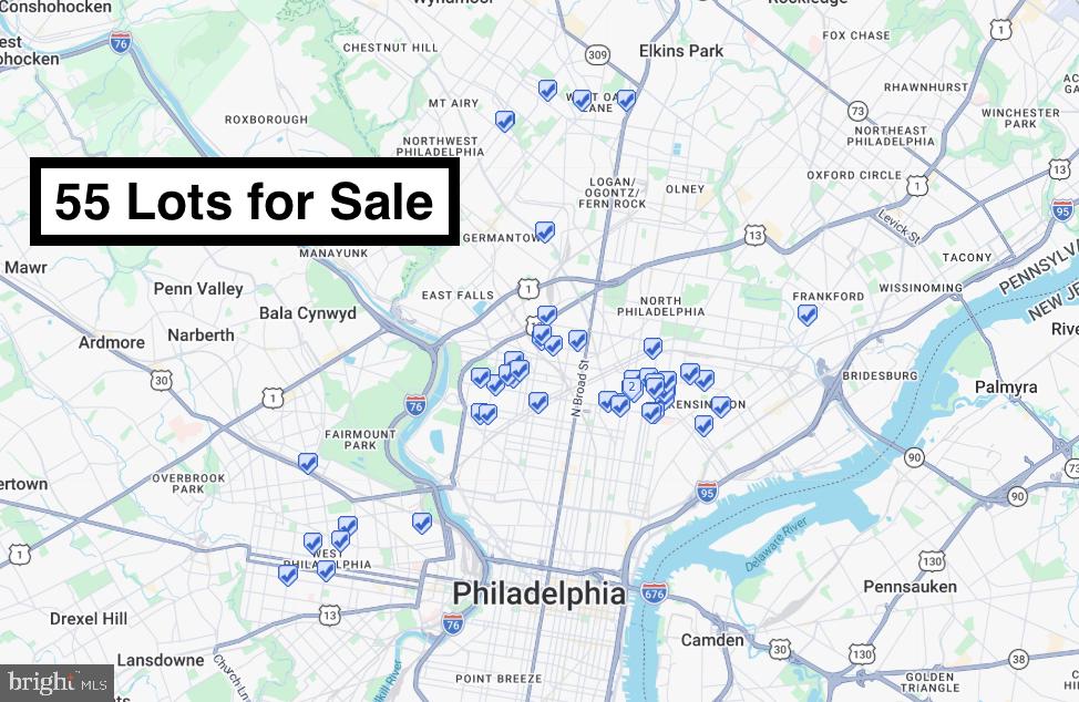 ATTENTION INVESTORS, DEVELOPERS & BUILDERS!! Rare opportunity to acquire a 55 LOT PORTFOLIO spanning multiple neighborhoods throughout Philadelphia. Opportunities of this scale rarely hit the market. Whether you're looking to build immediately, land bank for future appreciation, create multiple infill developments, or assemble larger projects, this portfolio offers tremendous upside and flexibility. Philadelphia continues to experience strong demand for new housing, mixed-use development, and strategic land holdings, making vacant land one of the city's most attractive long-term investments.

The portfolio includes parcels in emerging and established neighborhoods with ongoing development activity, new construction, and significant public and private investment. Many lots are located in areas benefiting from continued population growth, improving infrastructure, and increasing property values. Purchase the entire portfolio and gain instant scale in one of the largest cities in the country.

Buyer responsible for conducting all due diligence regarding zoning, development potential, lot dimensions, utilities, and intended use. Portfolio may be sold as a package or individual groupings at seller's discretion.

Bring your vision and your offers—opportunities of this size are few and far between.