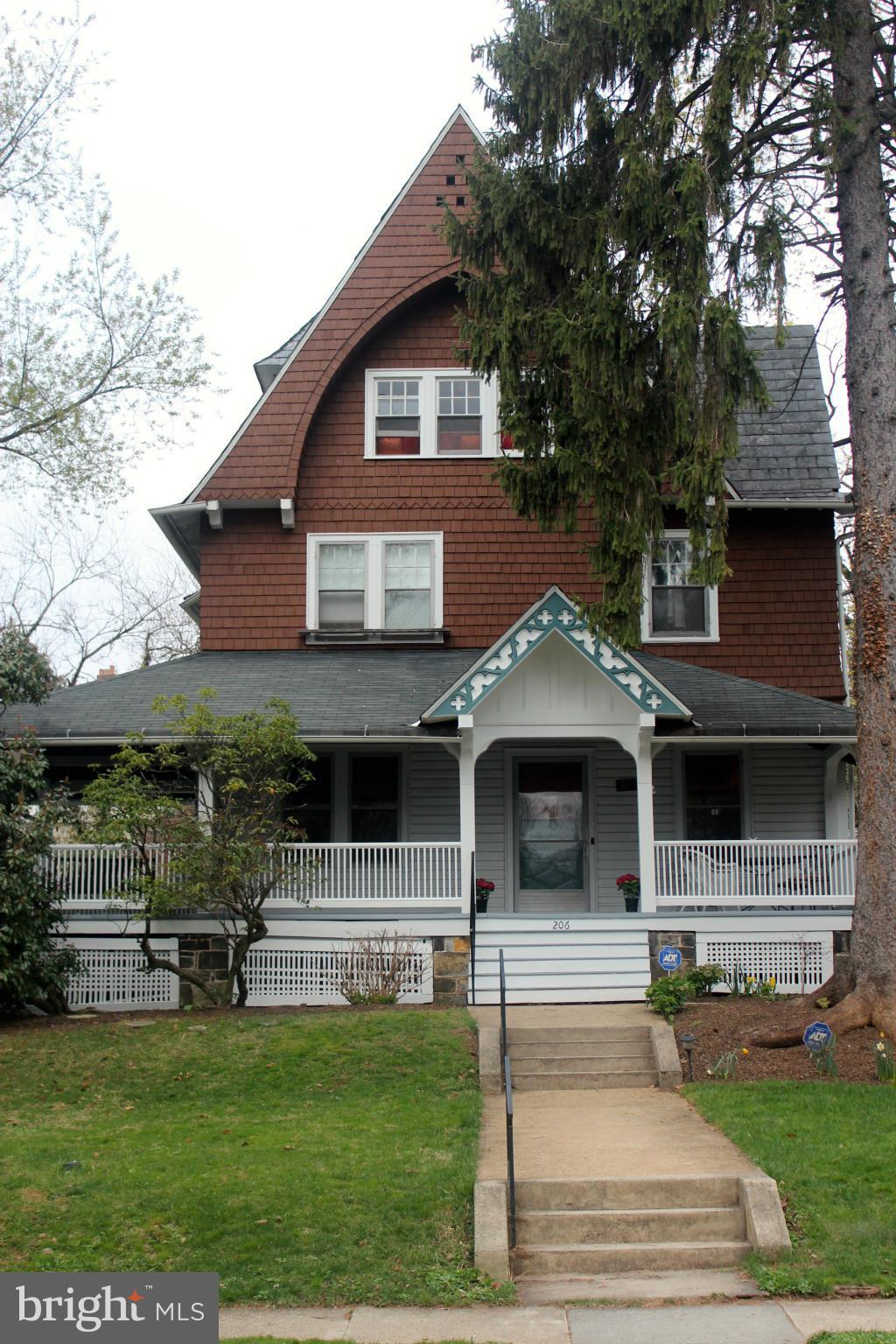 Wonderfully Located on a double lot in the heart of Baltimore's famed Roland Park neighborhood. Enchanting home features charm, space, & the allure of the Classic Roland Park Victorian. Updated kit w/eat-in bfast rm opening to the lge yd & garden. 6 bdrms & 4.5 bas offer space for family, friends& in home office. Lge wrap around porch- wd flrs, frpl & convenient location all make this home a Gem!