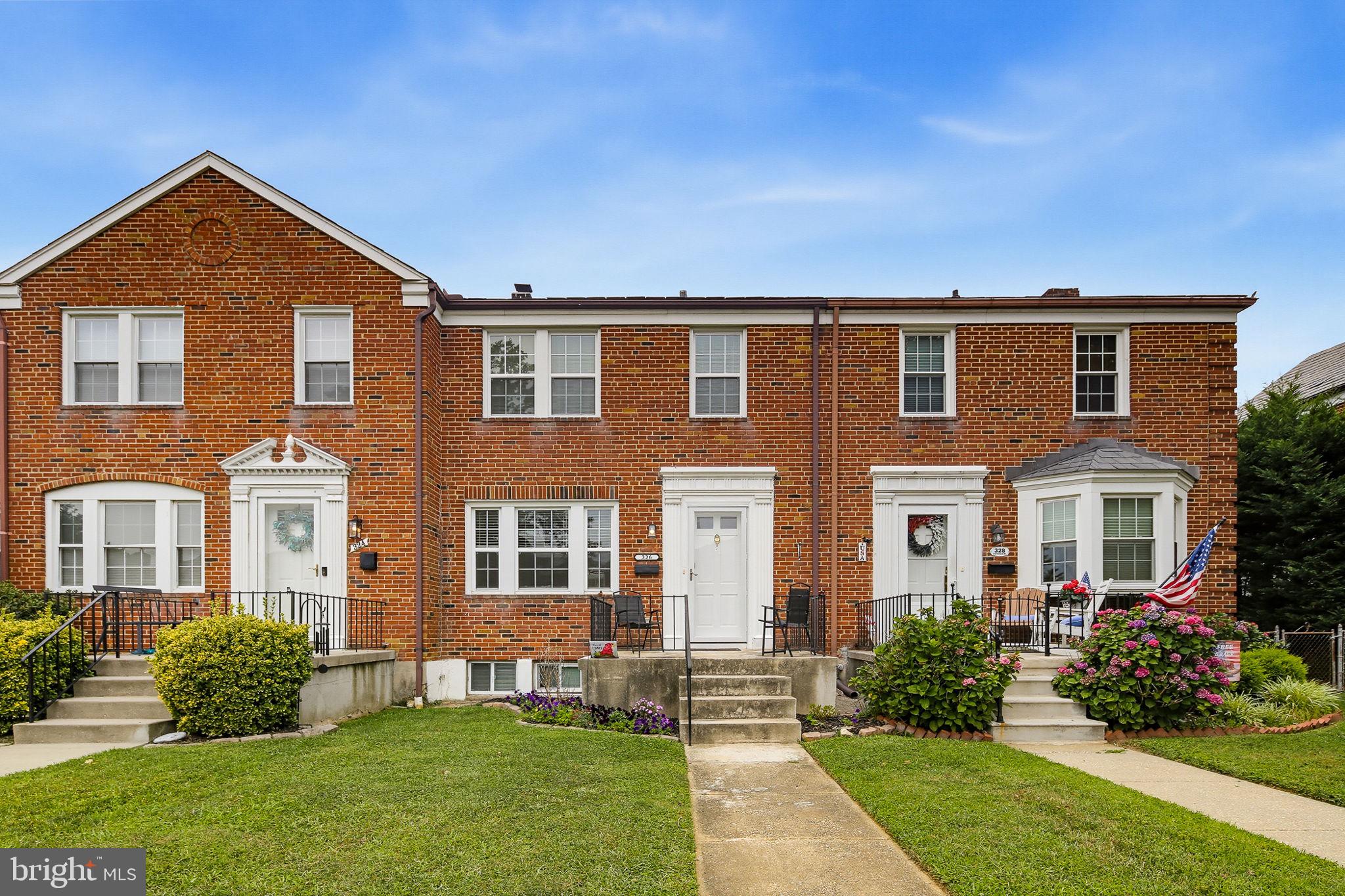 Welcome to 326 Stratford Road, a beautifully renovated brick townhome in the desirable Academy Heights community offering 3 bedrooms, 2 full baths, and quality updates throughout. Completely remodeled from top to bottom in 2021, this home combines timeless character with modern finishes and major system upgrades, making it truly move-in ready.

Step inside to a bright and inviting main level featuring refinished hardwood floors, recessed lighting, and an open, flowing layout. The spacious living room leads into a dedicated dining area accented by a stylish pendant light, creating the perfect setting for everyday living or entertaining. The professionally designed kitchen is the heart of the home, complete with granite countertops, white cabinetry, stainless steel appliances, a pantry, gas cooking, and a rare center island with a sink and breakfast bar that opens the space beautifully.

Upstairs, you'll find three comfortable bedrooms, each featuring refinished hardwood flooring and ceiling fans. The spacious primary bedroom offers a generous closet, while the updated full bath showcases modern tile finishes, a tub/shower combination, a large linen closet, and contemporary fixtures.

The finished lower level provides valuable additional living space with fresh carpeting, recessed lighting, and a second full bathroom—perfect for a recreation room, home office, gym, or guest area. The unfinished utility and laundry area offers excellent storage space and an opportunity to expand.

Outside, enjoy the rebuilt front porch and the backyard with a rear deck. One of the home's standout features is the rare two-car parking pad, providing convenient off-street parking. Major improvements include updated electrical, plumbing, drywall, windows, ductwork, HVAC system, slate roof, oversized gutters and downspouts, giving buyers peace of mind for years to come.

Conveniently located near shopping, dining, parks, and commuter routes, including I-695 and I-95, this home offers easy access to downtown Baltimore, BWI Airport, and everything the surrounding area has to offer.