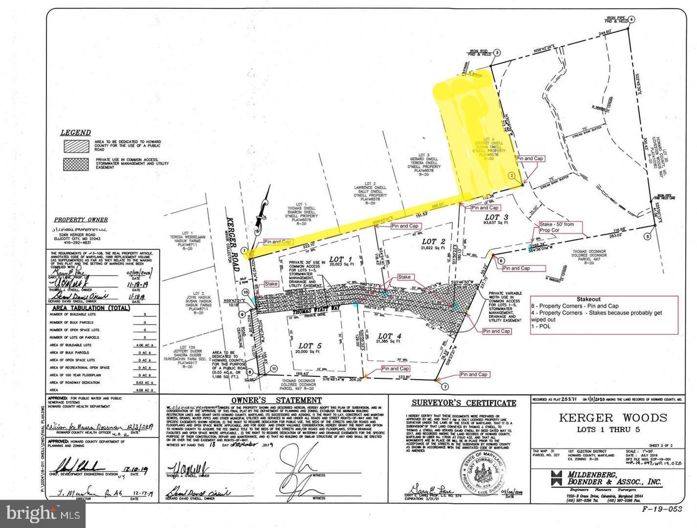 Public water and sewer have been run to the property.   Easements and plats in disclosures.  No site plan or survey currently available.  

On Kerger Rd behind 5239, 5241 and 5243 Kerger Rd.   Potential Future address of 5245 Kerger Rd.

Use  5243 Kerger Rd Ellicott City MD 21043 to get directions