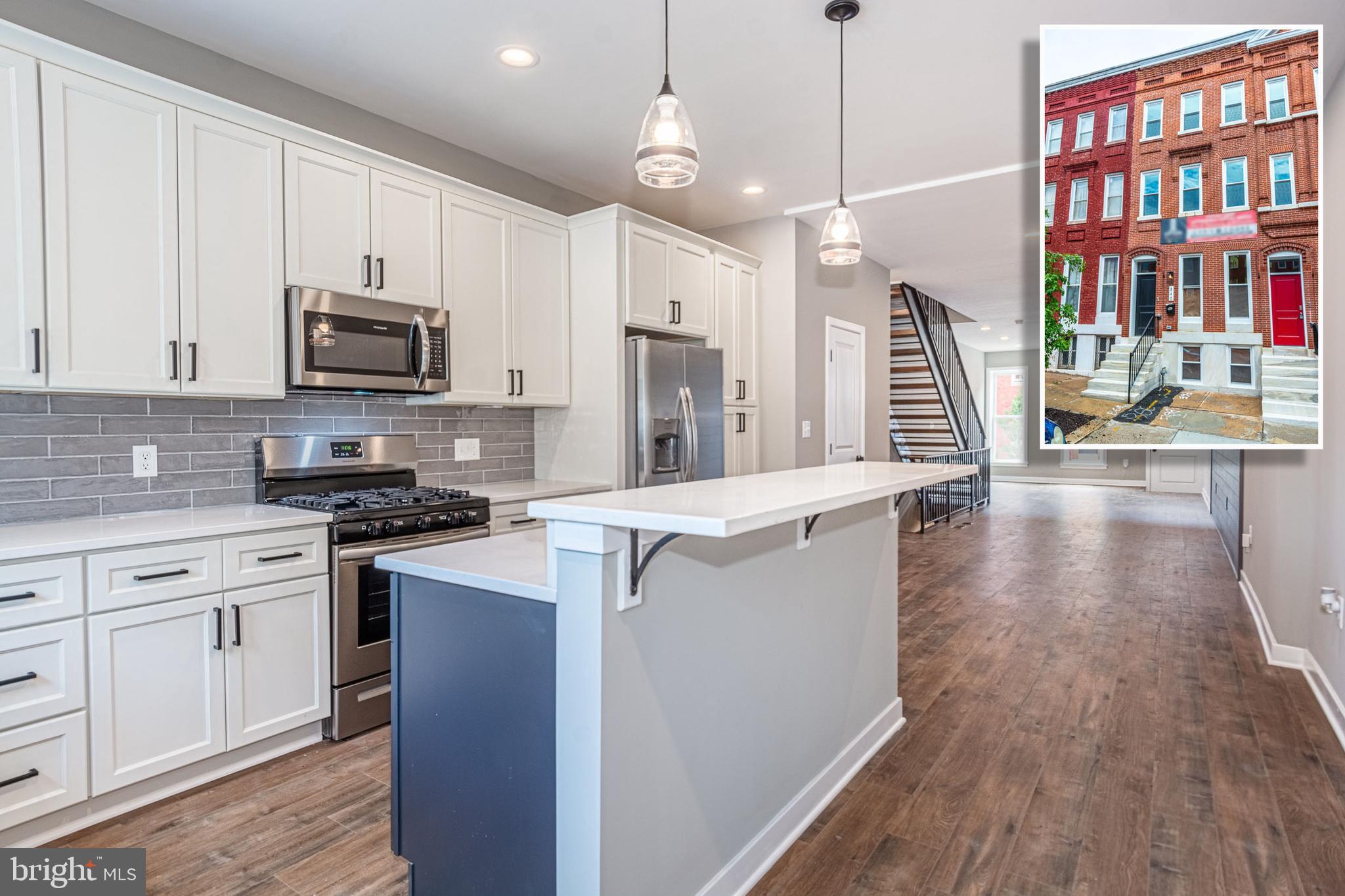 INTRODUCING UPTON GATEWAY - MAKE HOME OWNERSHIP A REALITY! 38 LUXURY RENOVATIONS WITH TONS OF BUYING INCENTIVES THAT MAKE OWNING A HOME MORE AFFORDABLE THAN RENTING! Standard features include 3 finished levels, wood floors throughout the main level and hallways, carpet in bedrooms, kitchens with 42" cabinets, Frigidaire ss appliance package, and granite counters. Main level with an open floor plan featuring a spacious living room, separate dining area, and kitchen, upper level Primary bedroom suite with full bath and walk-in closet and a 2nd bedroom with a hall bath and bedroom level laundry, 3rd level with 3rd bedroom and a family room, and 2 car off street parking! Tons of buying incentives including 10K Vacants to Values grant, 25K Live Near You Worship Grant, and a $2,500 lender credit when you use the preferred lender!