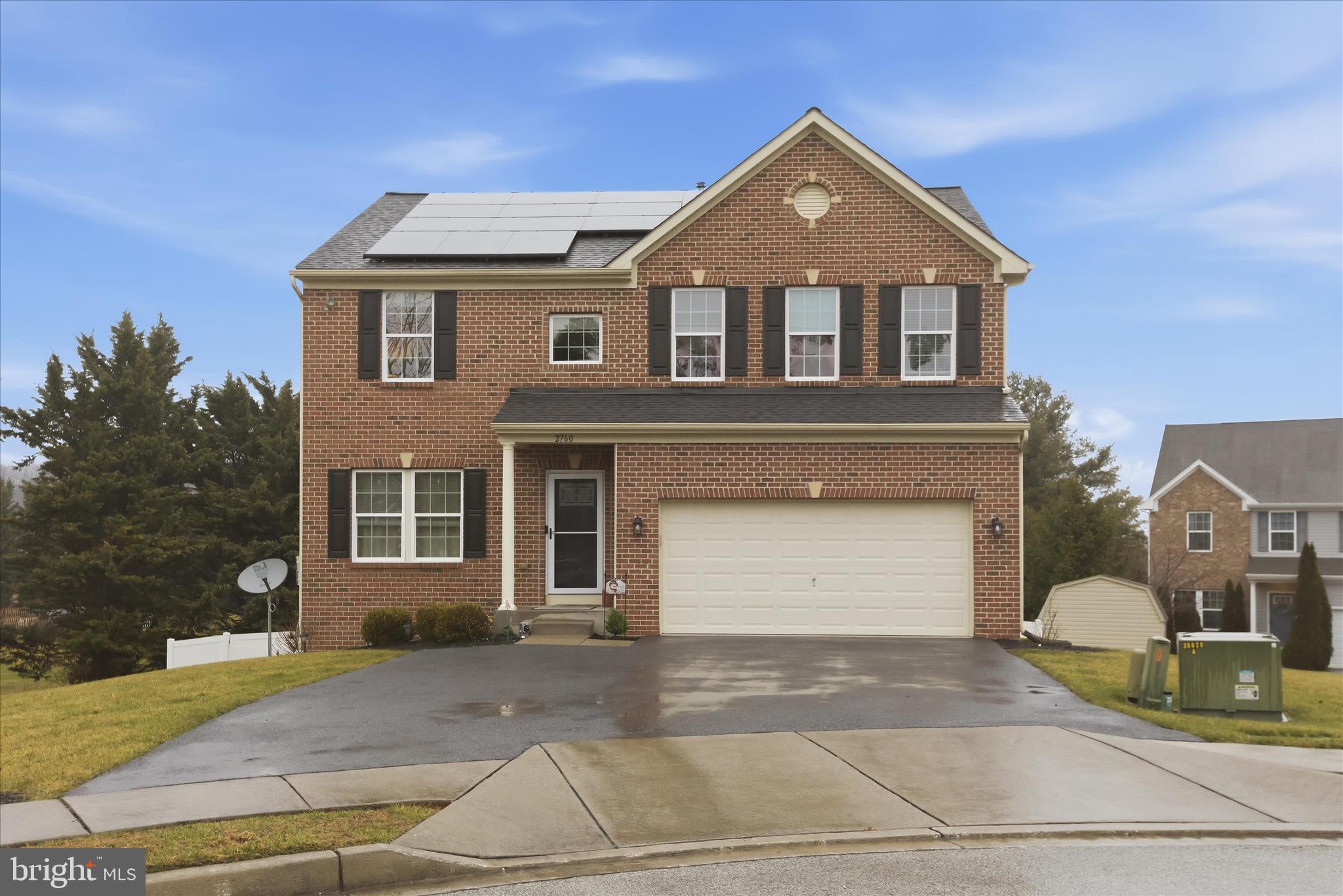 Welcome to this beautifully maintained 4-bedroom, 3.5-bath home in the desirable Hallie Hill Farms community of Manchester, Maryland. Situated on a quiet cul-de-sac, this spacious 3,184 sq ft home offers comfort, style, and thoughtful upgrades throughout.

Built in 2010, the home features a 2-year-old roof equipped with solar panels, complete with a fully transferable lifetime warranty, providing peace of mind and energy efficiency. Inside, you’ll find fresh paint, new carpet, and new luxury vinyl plank flooring, creating a bright, modern feel from top to bottom. Abundant natural light fills the home, enhancing the open and inviting layout.

The recently renovated hall bathroom boasts a stunning walk-in shower, adding both style and functionality. The generously sized bedrooms and multiple living areas provide plenty of space for everyday living and entertaining. A spacious finished basement with unfinished storage space to fulfill all of your needs. Step outside to enjoy the oversized deck, perfect for gatherings or relaxing evenings, overlooking a fully fenced yard ideal for pets or play. A storage shed with electric adds extra convenience and versatility.

This move-in-ready home combines modern updates, energy efficiency, and a prime location leading to an exceptional opportunity in Hallie Hill Farms.