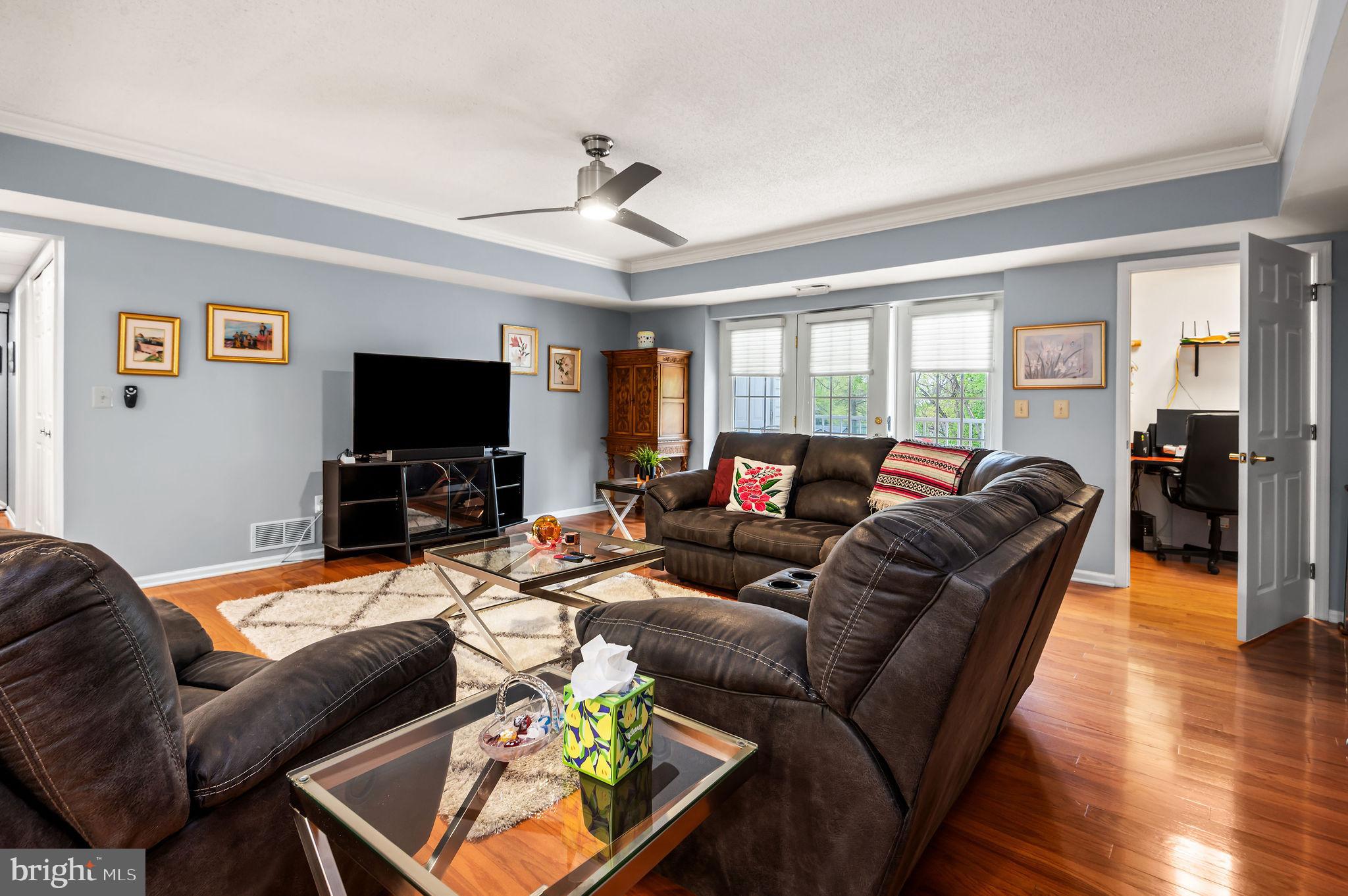 Dual  Open House Sunday June 7 from 11am-1pm!   Looking for it all? Your search is over! You will not be disappointed by this stunning Custom Condo nestled in  the desirable and established 55+ development of Centennial Station in Bucks County. This open concept 2 bedroom 2 bath home is immaculately clean and truly shows like a Sample. Professionally designed to take maximum advantage of every square foot, this property is truly stunning. Upgrades include but are not limited to: Gorgeous Ceramic Tile in the Foyer & Kitchen; Custom Paint; Ceiling Fans in Living Room and both Bedrooms; Real Hardwood in the Living Room, Dining Room, and Both Bedrooms; California Closet in  Main Bedroom Walk-In; Replacement Windows;  Both Bathrooms Beautifully Updated with Marble Vanities and Modern Showers; Enlarged 2nd Bedroom with Handsome Full-Wall Built-In Bookcase; Built-In Desk in the Office; Huge Open Kitchen with Upgraded Cabinets, Granite Counters, Stainless Appliances, and Ceramic Backsplash; Extensive Crown Moulding.  At almost 1,600 square feet, this 2nd floor Sandpiper Model is in Pristine Condition, boasts designer finishes and custom Built-In Furniture.  Don't worry about downsizing from your single home.  This spacious condo feels more like a 2 Bedroom Rancher than a Condo and has all the room you're likely to need and storage galore including several Common Area Storage Closets.  Located in a Dramatic Sky-Lit Atrium Style building not found in any of the other local active adult communities.  You'll get the convenience and low maintenance advantages of a condominium blended with Single Home Features and Room Sizes.  Building 8 is one of our smallest buildings but sits on a full size parking lot so it offers a Superior parking situation.  Building 8 is also Very Proximate to the Main Entrance of our Extensive Activity Center.  Like all our Buildings, Building 8 features Concrete/Cinderblock Construction, a Large Otis Elevator and Sprinklers Throughout Units And Common Areas. Condo Fee Includes Trash, Snow, Water, Sewer, Cable T.V. Security System Monitoring, Master Policy Insurance Plus Activity Center W/Indoor Year-Round Heated 25M Pool, Exercise Room, Card Room, Billiard Room, Coffee Bar, And Grand Meeting/Banquet Room. Commercial Wing Has convenient Real Estate Office offering free Notary, Faxing, and Copying for residents, Restaurant, Hair Salon, and Dentist. No dogs except service/support animals. Only one resident has to be 55 yrs old provided all other full time residents are over the age of 18.