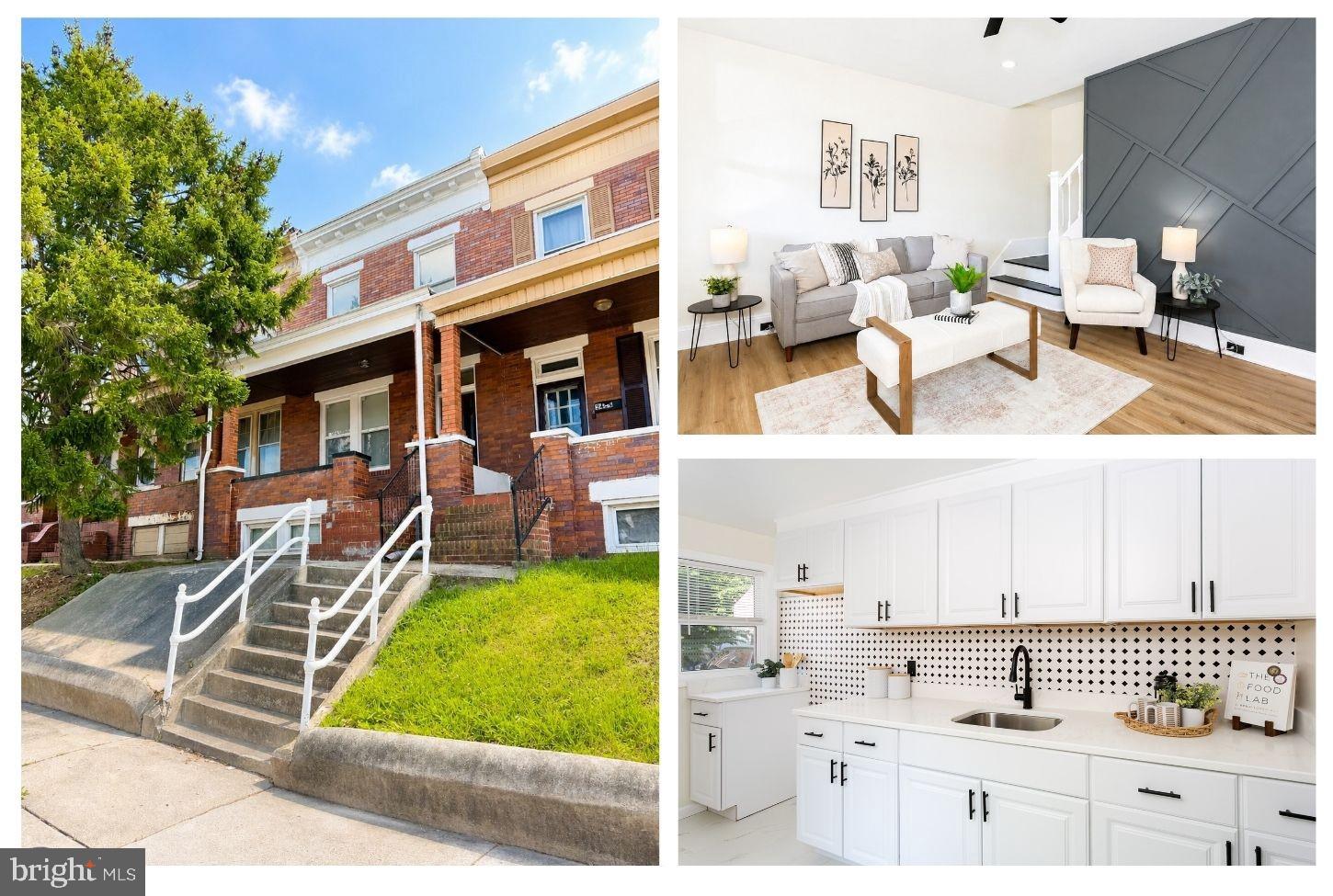 Newly remodeled, with outdoor space, and a PRIVATE GARAGE, this home checks all the boxes! Remodeled in 2026, this thoughtfully reimagined home delivers the feel of a swanky boutique hotel paired with the comfort of home. From the moment you arrive, you’ll be drawn in by the charming covered front porch - imagine enjoying a quiet morning coffee here before starting your day. Step inside and you’ll immediately appreciate the attention to detail throughout. New LVP flooring, recessed lighting, and fresh paint create a clean, cohesive aesthetic, while the living room’s custom accent wall adds just the right touch of sophistication in the area you’ll unwind in most. The large, formal dining room is perfect for hosting dinner parties, holiday gatherings, or casual nights with friends. Adjacent, the renovated kitchen was designed with both style and function in mind, featuring sprawling countertops, modern cabinetry, brand-new appliances (just installed, updated photos will be added), and a sleek backsplash that ties the space together beautifully. Upstairs, the spacious Primary Bedroom offers flexibility for a variety of furniture configurations, while a second light-filled bedroom sits at the back of the home. You’ll fall in love with the spa-inspired bathroom which flaunts upscale tile, a stylish vanity, and striking gold accents. The finished lower level adds incredible versatility with an en-suite full bathroom, making it usable as a guest space, home theater, gym, office, the sky’s the limit! The basement even has direct access to the rear patio. Speaking of rear patio – it’s fully fenced and a peaceful place to enjoy the summer weather. A wide alley and your own private, one-car garage is the cherry on top! With all this home has to offer, you may never want to leave, but if you do, this home is conveniently located just 1.2 miles from the Parkside Shopping Center which meets all your needs with a Giant grocery store and pharmacy, beauty supply store, and myriad dining options. Easy access to commuter routes make this a no-brainer! What are you waiting for? Schedule a showing today!