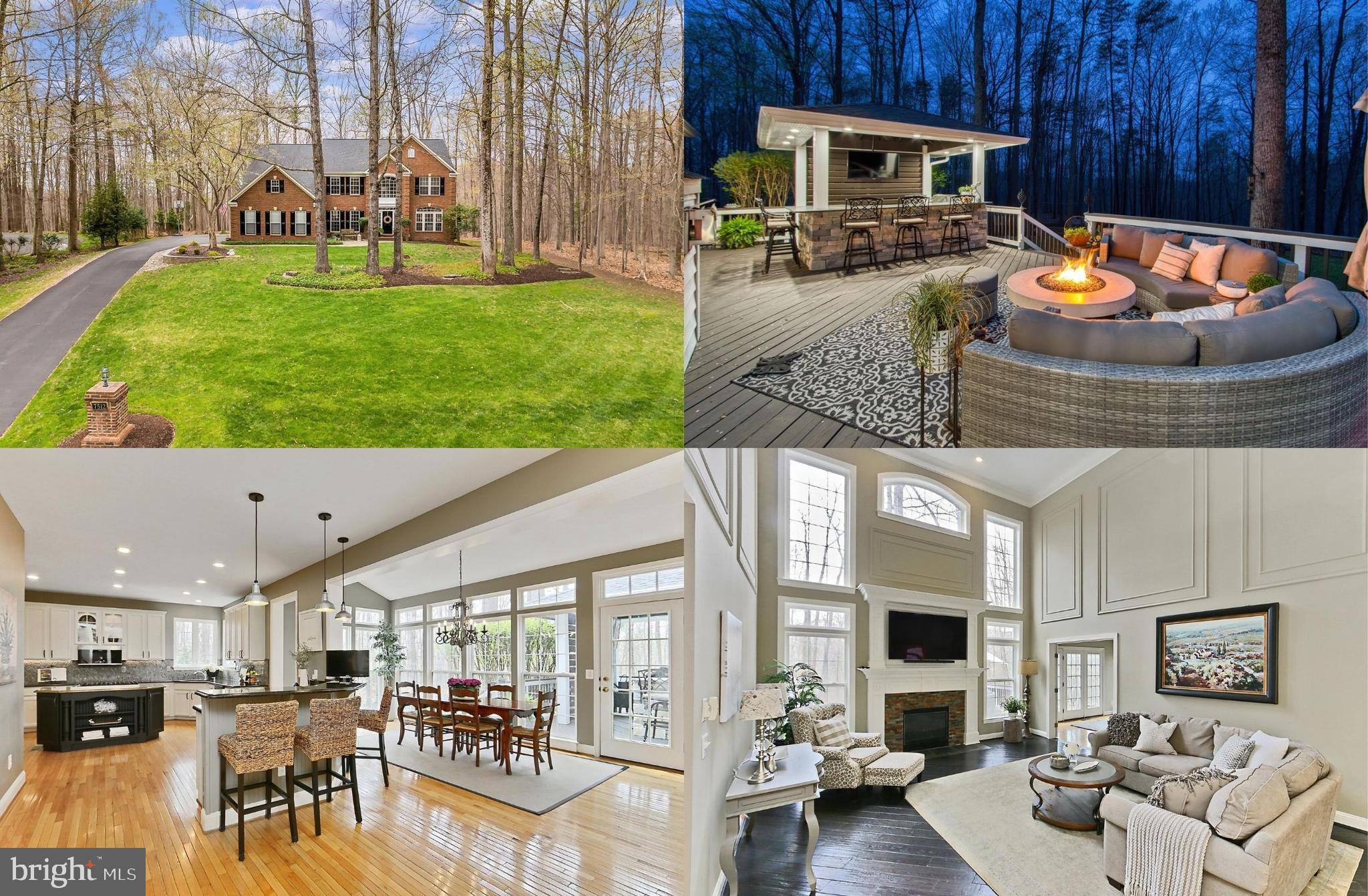 Gorgeous 5-Bedroom, 5-Bath Estate in Balmoral on the Best Lot in Clifton! This stunning estate offers 5 bedrooms, 5 full bathrooms, and a versatile floor plan with 6,300 total finished square feet. Nestled on a private cul-de-sac lot just under an acre, this home features a 3-car side-load garage and exceptional outdoor living spaces. Step into a grand foyer with gleaming hardwood floors throughout, leading to a spacious formal dining room with elegant wainscoting and custom moldings. The dining room flows seamlessly into a butler’s pantry with a wine fridge and custom cabinetry, opening to the gourmet kitchen. This chef’s dream kitchen boasts 42” white cabinets, a massive island, a breakfast bar, granite countertops and stainless steel appliances including a 6 burner Viking cooktop. Adjacent to the kitchen, the bright morning room features a wall of windows and French doors leading to an outdoor entertainment oasis. The expansive composite deck features a high-end, oversized stone bar with a pavilion, lighting, and ceiling fan (22’). Step down to a huge stone patio with multiple gathering areas, overlooking a flat, private backyard—ideal for a soccer game or a future pool, with no neighbors in sight! Inside, the main level also includes a formal living room, a full bathroom, and a main-level bedroom—a rare find, perfect for multi-generational living. The two-story family room impresses with soaring ceilings, a custom stone fireplace, shadow boxing, and walls of windows. A sunroom/office/playroom off the family room adds even more versatility. A large mudroom with storage cabinets, laundry sink and a washer/dryer is also conveniently located on the main level. The upper level offers 4 generously sized bedrooms, 3 full bathrooms, linen closets, and a newly remodeled primary bath. The primary suite is a true retreat, featuring a sitting area, tray ceiling, walk-in closets, and a spa-like en-suite bath with oversized custom tile, comfort-height dual vanities with quartz countertops, a freestanding tub, an oversized glass shower, and updated lighting and fixtures. The additional 3 bedrooms each have walk-in closets, including a junior suite with a private en-suite bathroom and a remodeled Jack-and-Jill bath. The newly updated full bathroom features a white shaker double sink vanity with quartz countertop and upgraded fixtures. The fully finished walk-up lower level features a huge recreation room, a 5th full bathroom, a movie room (or non-legal 6th bedroom), an exercise/bonus room and a huge unfinished storage room. Additional upgrades include professional exterior lighting and a sprinkler system. The home has two-zone gas heating (2021) for year-round comfort. Tucked away on a quiet cul-de-sac and surrounded by mature trees, this private estate is just minutes from shopping, golf courses, and major roads. Don’t miss this rare opportunity!