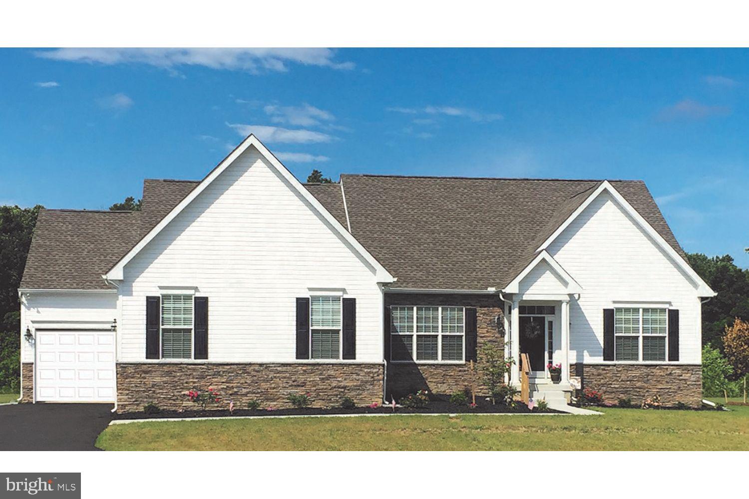 Welcome to Meadow Creek. Estate homes on acre plus homesites with plenty of room for a pool and a separate garage.. In the country but close to downtown Centreville. Centreville offers restaurants, grocery stores, parks and schools. This  one level home features a formal dining area flanked by columns as well as three nicely sized bedrooms and a large living area with gourmet-appointed island kitchen, breakfast room and optional morning room on one level. Your owner’s bath includes a separate soaking tub and shower or you may choose to install the large enclosed spa shower and closet for linens. Plan features a main level washer/dryer laundry/mud room and a lower level which can be customized to meet your needs.
**Special offer Construction financing** Models shown with options