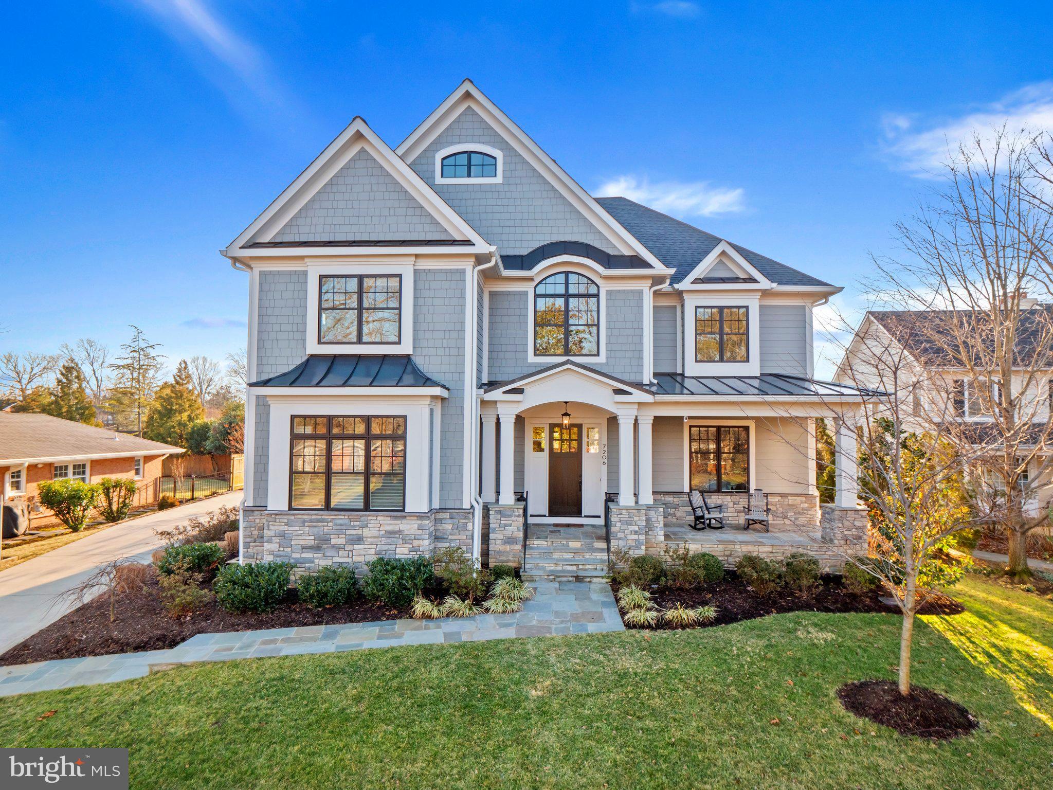 This unique home has too many special features to list so please be sure to watch its extraordinary video tour. If you’re seeking stunning and turnkey, you've finally found it! With 6,282 square feet of luxury living space seated on .34 of an acre with gorgeous seasonal views of the Potomac River, this 2018 custom-built home will likely check every box on your wish list. Offering six bedrooms, five full bathrooms and a powder room, this home's visual pleasures extend from the outside in--from the flagstone covered porches to the ten foot ceilings, gorgeous hardwoods, thoughtful millwork, generous living spaces and bountiful windows—all found within a layout and design that were masterfully planned and executed. You’ll quickly determine that no detail’s been overlooked, and the versatility of these spaces is incomparable. From the central hallway, access a sizable formal dining room and a gorgeous butler’s pantry leading you to the spectacular chef’s kitchen that’s suited for preparing meals for one or one hundred. Designer cabinetry (in a designer’s palette) can accommodate even the most dedicated chef’s culinary collections of tools or ingredients. Top-of-the-line appliances and fixtures surround a 10-foot multi-functional island that provides room for spectators and diners alike. From here, access your fabulous great room, doused in light and featuring a beautiful gas fireplace for instant ambiance, or if you’d prefer, step out onto your entertainer’s covered patio complete with a generous seating area and a wood-burning fireplace, allowing for gatherings in any weather or season. Also on the main level you’ll find a smartly-located powder room, a beautifully-organized and outfitted mudroom and separate laundry room with clever pocket doors separating each from the other. Your oversized two-car garage is right this way, but from the front of the home you won’t even know it's there because of its sleek side-placement. And to complete the main level's perfection, a windowed office is set apart in a quiet space and located next to a main level bedroom featuring an ensuite full bathroom and walk-in closet, providing you with complete flexibility should you ever need longterm use of a "guest wing". Upstairs you will be wowed by Potomac River views from both the primary and secondary bedrooms. Watch the city's fireworks over the water while seated by your fireplace, gazing from your picture window--or watch right from your bed!  This bedroom is big enough, yet cozy enough, to never leave. The primary bathroom's dual vanities, soaking tub, rainfall shower and water closet are suited for a luxury resort and only rivaled by the glamorously designed dual side-by-side walk-in custom closets. The three additional generously-sized bedrooms on this level feature large walk-ins customized by California Closets, ensuite bathroom access and oversized windows and doors throughout. The lower level, newly finished in 2021, offers a massive amount of recreational space. You'll find an additional kitchen and bar, multiple areas for sports playing and watching, a room perfect for wine storage, a large, bright bedroom and full bathroom and room for all of your fitness equipment and hobbies. For those who crave storage space, you'll not be disappointed. This home's utility room could accommodate every bin, toy, tool or decoration you'd ever own, with room to spare. The possibilities at this property are endless, to include adding a pool or an accessory dwelling out back. You'll be impressed by the amount of yard remaining despite the size of the house. Only in person can one truly appreciate the level of finish detail and high quality construction comprising this exceptional home. Located just a short distance from Old Town, Washington, DC, Tyson's Corner, all major roadways and three airports, this custom masterpiece is an 11 out of 10!