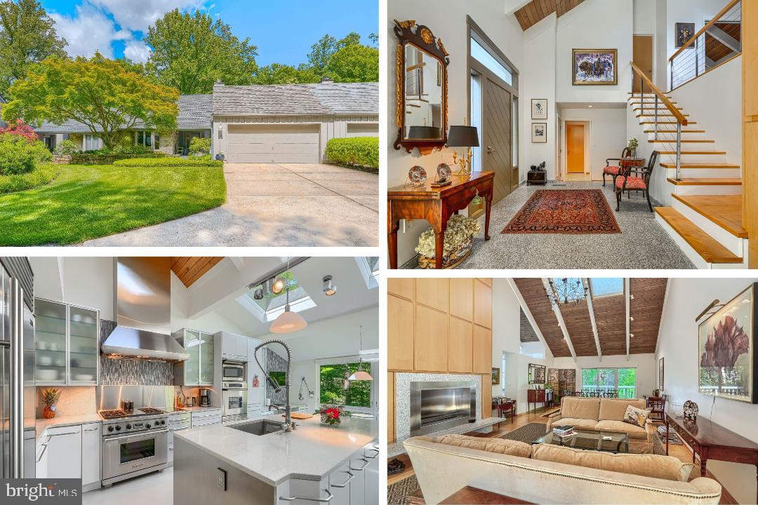 Fall in love with this gorgeous contemporary stone-and-wood porch-front home, beautifully sited in the sought-after Rockland community. Brimming with upgrades and architectural character, this unique residence showcases dramatic A-frame-style wood-beamed ceilings and an open-concept layout designed for both everyday living and effortless entertaining. The gourmet kitchen — featured in Baltimore Magazine — is truly a showstopper, while the home offers 4–5 spacious bedrooms, multiple office spaces, and sweeping panoramic vistas throughout. The lower level feels like a private spa retreat, complete with a luxurious Roma Steam Bath, upgraded shower, and jacuzzi tub. Additional highlights include tremendous storage space, tranquil water features with a waterfall and fish pond, a whole-house generator, and a two-car garage equipped with electric vehicle charging capabilities. Lovingly maintained and thoughtfully cared for, this home is a rare offering. Life in Rockland is equally special. This bucolic gated community offers a serene setting with mature trees, an expansive pool, tennis courts, pickleball, a plaground for children, a clubhouse with space for parties, meetings, additional guest rooms, and a staffed 24-hour gatehouse. Ideally located on Old Court Road just off Falls Road with easy access to I-83, the neighborhood combines convenience, privacy, and natural beauty. Do not miss this opportunity to own a distinctive home in one of the area’s most coveted communities.