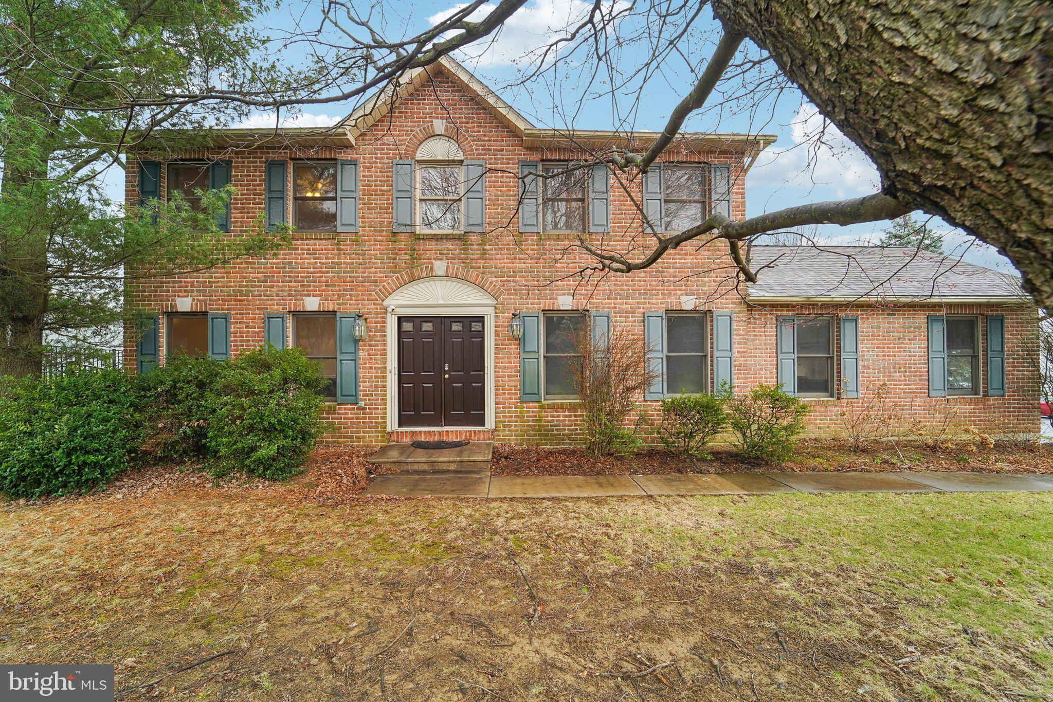 Welcome to this charming single-family home in the sought-after Upper Nazareth area! As you enter into the main level, you'll greeted by an inviting flex room perfect for a home office, sitting room, or even a playroom. It features a full bathroom with a roll-in shower, making this area ideal for a first-floor bedroom if needed. French doors lead into the sunken family room, featuring a large window and a cozy brick wood-burning fireplace. The family room seamlessly flows into the spacious eat-in kitchen, complete with a center island with seating, stainless steel appliances, and a large pantry. Sliders from the eating area open to a partially covered deck, overlooking the flat, fenced-in backyard with a shed. Off the kitchen, you'll find the formal dining room, ideal for hosting special occasions. The 2-car garage and driveway are conveniently accessible through the kitchen. Upstairs, the spacious primary bedroom features a large walk-in closet and an ensuite bathroom with a dual vanity and a walk-in shower. The two generously sized secondary bedrooms share a full hall bathroom also with a dual vanity. The full, unfinished basement is perfect for additional storage and houses the laundry area. This versatile space offers endless potential to be finished and tailored to your needs. Located just a few blocks from the Nazareth Borough Park and community pool, and only minutes from Jacobsburg Park, this home offers both tranquility and accessibility to outdoor recreation.