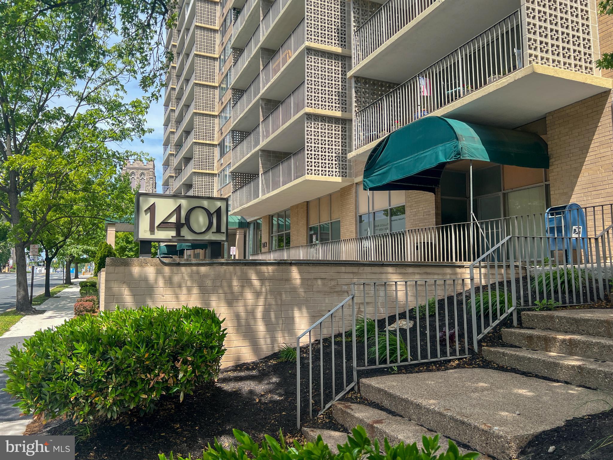 Welcome to the 1401 Condominiums! This 14th floor unit has wall to wall windows providing beautiful views! Recent updates include new quartz counter top, new garbage disposal, new stainless steel, undermount kitchen sink and Moen faucet,  new stainless steel appliances, fresh paint throughout, and new windows (2026) in the living room. This community offers many conveniences for easy living such as elevators, valet garage parking, 24 hr front desk/concierge, secure entry, spacious courtyard/garden, common areas and meeting room, laundry facilities, and utilities - all included in the condo fee! Conveniently located in the Trolly Square area! Within walking distance of groceries, dining, shopping, and the Brandywine Park and Zoo. Easy access to I-95, 141 and Rt 202. Schedule your showing today!