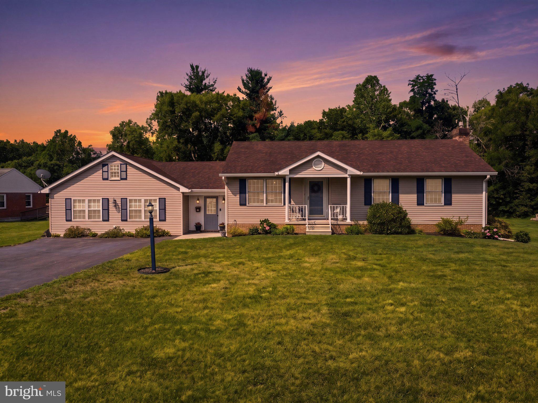 Your heart will be in this home that’s in the heart of it all! Situated in an ideal spot with quick access to I-70, I-81, the mall, shopping for all your needs, and restaurants, yet providing that country estate you’re looking for. This home has been so lovingly cared for and maintained. It offers a HUGE family room with pellet stove and built-in shelves, spacious kitchen with corian counters, stainless steel appliances, decorative backsplash, and functional flow to the dining area and living room. The main level also offers three nice-sized bedrooms and full bath with tile floor and granite sink. The full basement checks off all the other boxes on your list of desires with a large room with gas fireplace perfect for another family room, rec room or even a bedroom, a full bath, laundry, an extra finished room for your hobby or crafting area and an unfinished room for storage or stacking the canned goods. The outside provides space and functionality for the relaxation, recreation, and entertainment space of your dreams. You’ll enjoy relaxing on the stamped concrete patio, playing in the spacious yard, “tinkering” in the 24x32 detached garage that’s sectioned for parking and storing all your tools and toys, and just taking in the rural atmosphere. You’re storage needs will be fulfilled with pull-down stairs to attic space above the family room, attic access from one of the bedrooms, and tons of space in the garage and shed. So much has been done so you don’t have to - new septic, public water line, hot water heater and shed (all last year), roof only 15 yrs old, newer over-sized spouting, radon system installed and more. This is a rare one - make it yours! (Measurements approx.)